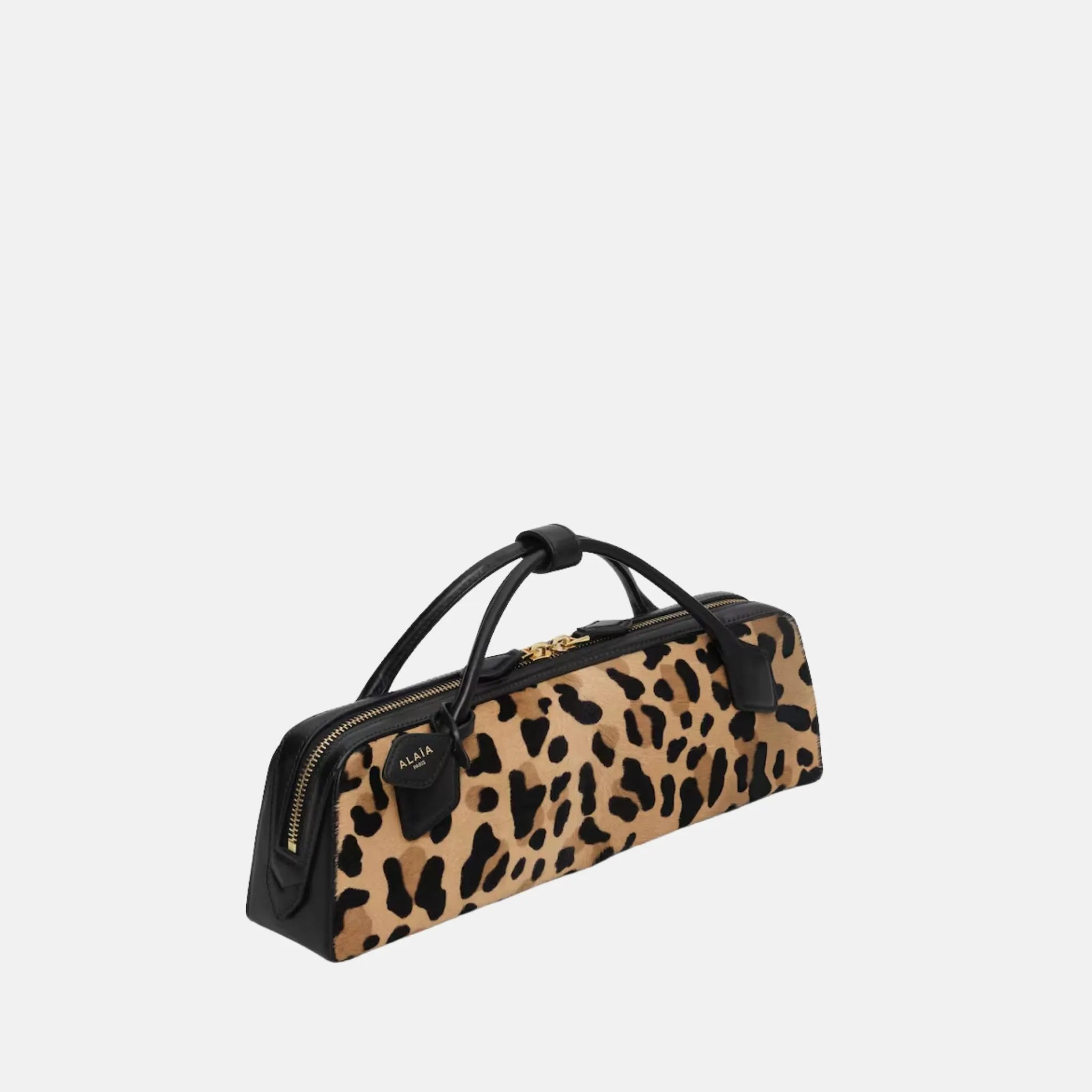 Le Teckel Clutch in Leopard Pony Leather