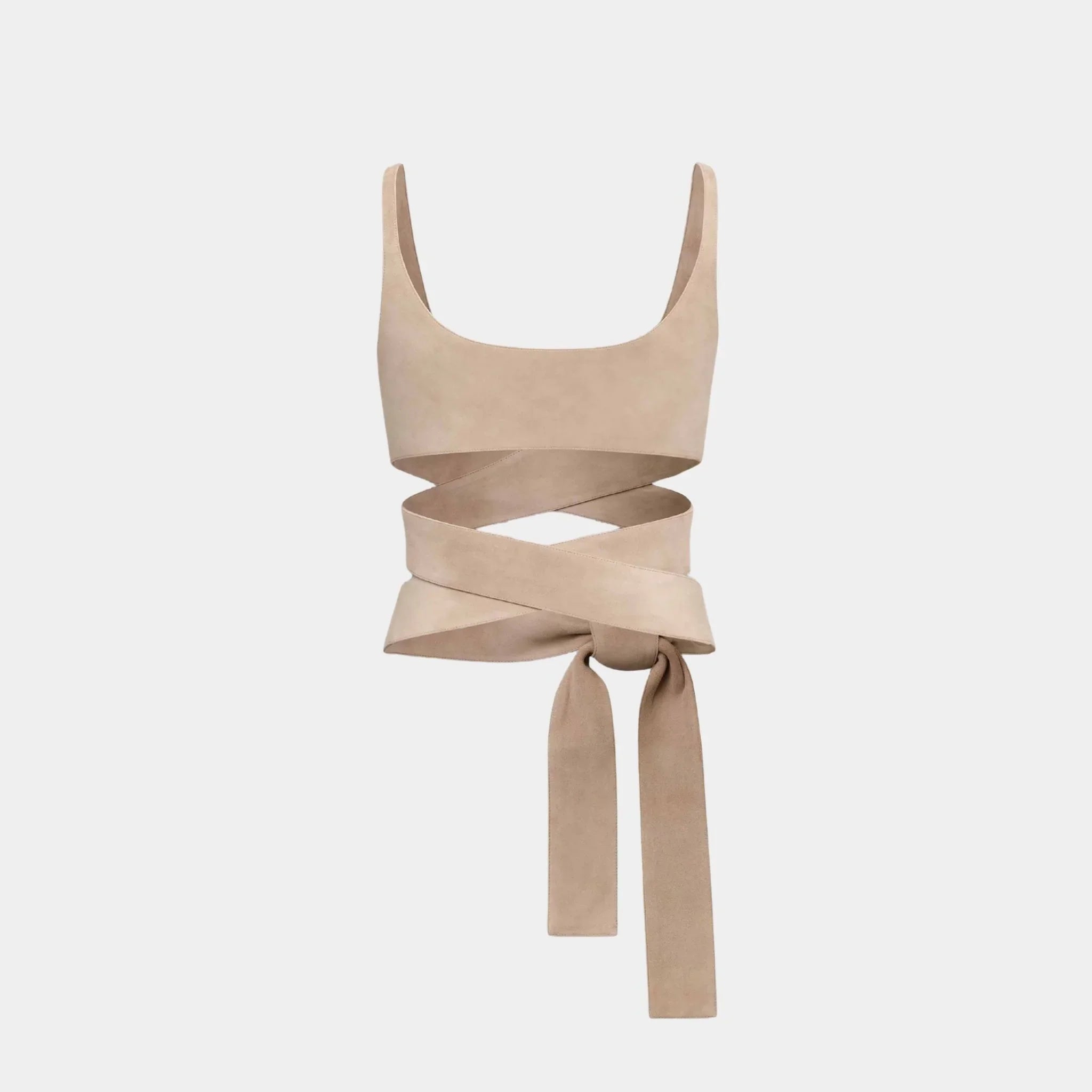 Leather Criss Cross Top