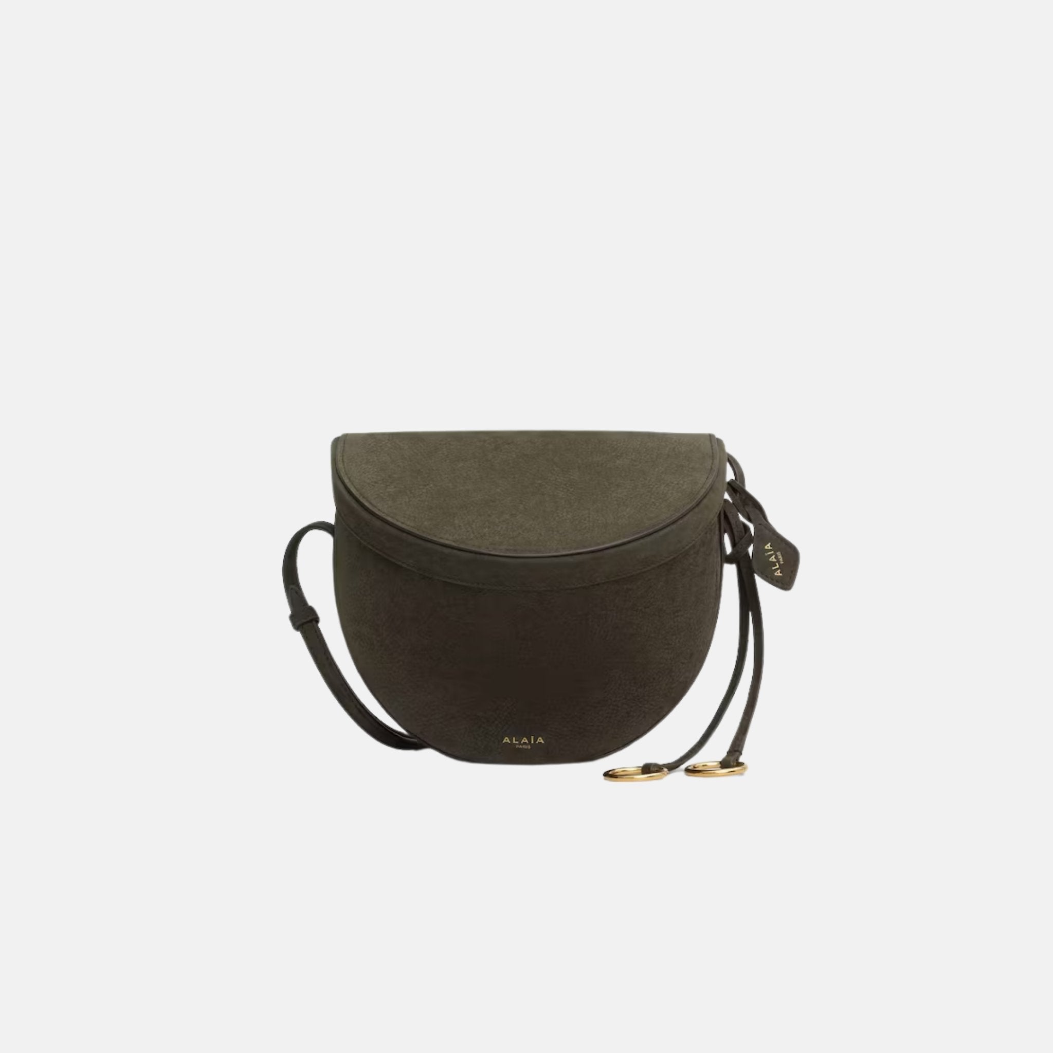 Alaia Nubuck Hip Bag, Khaki, Front