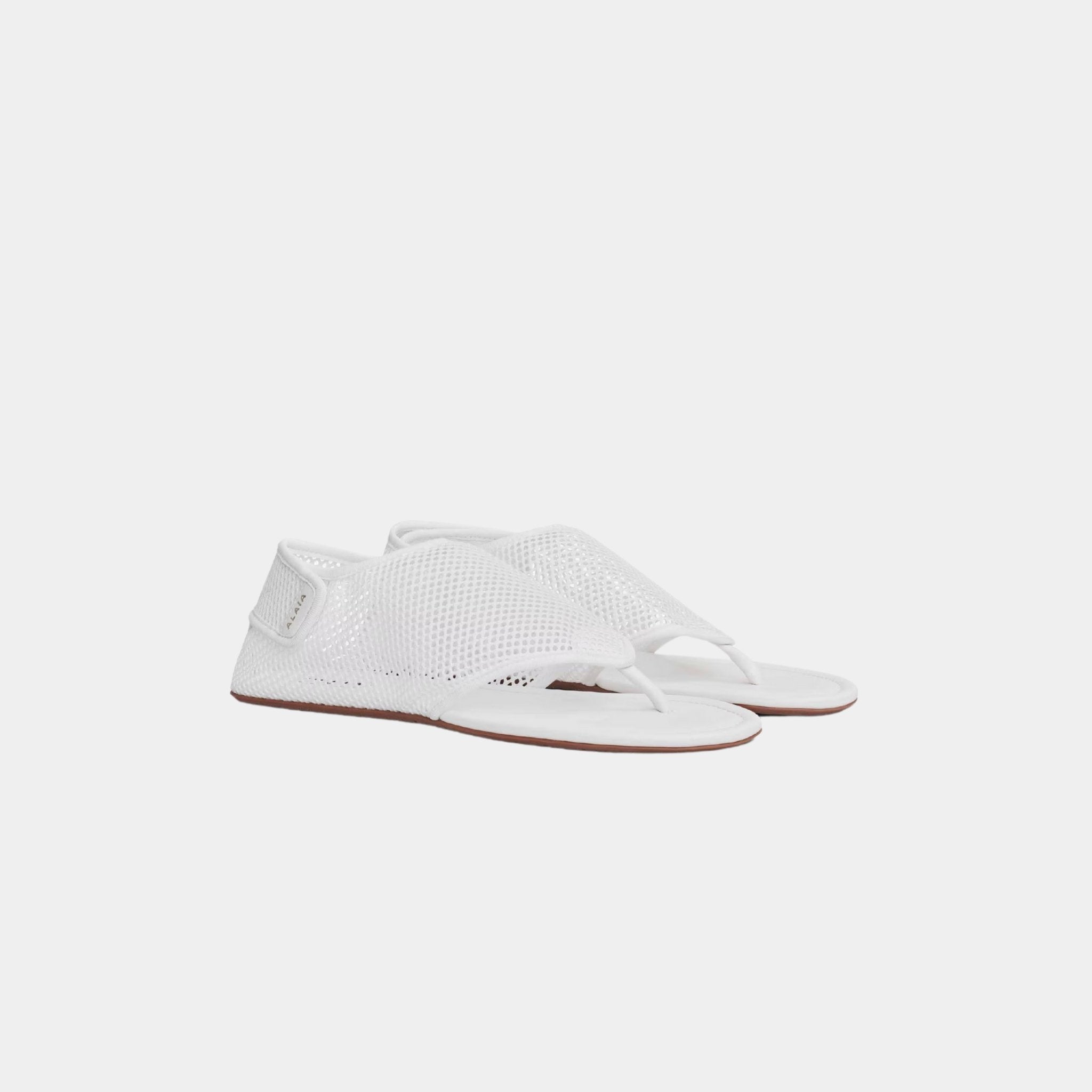 Thong Sandals In Fishnet