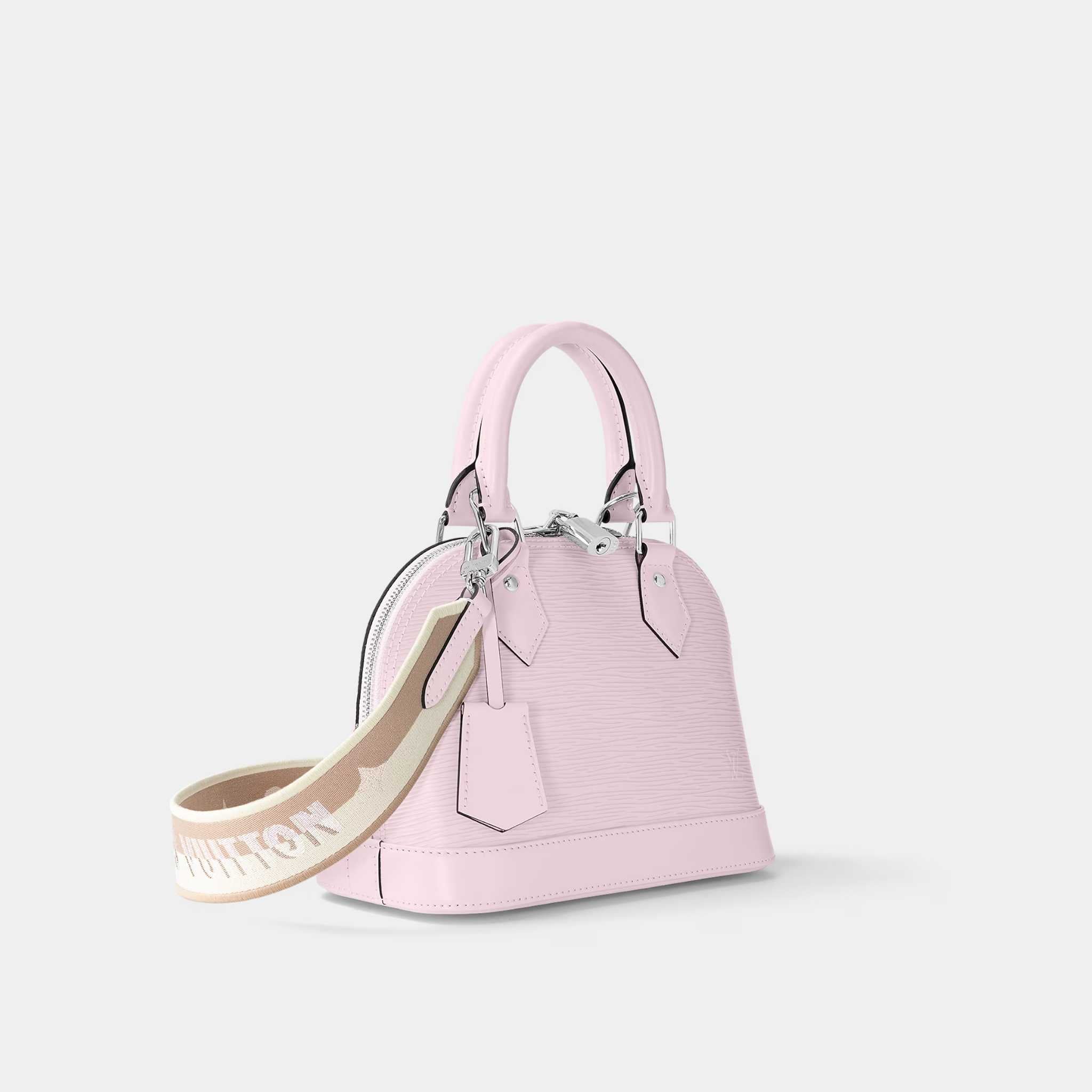 Alma BB Epi Leather Handbag with Jacquard Strap