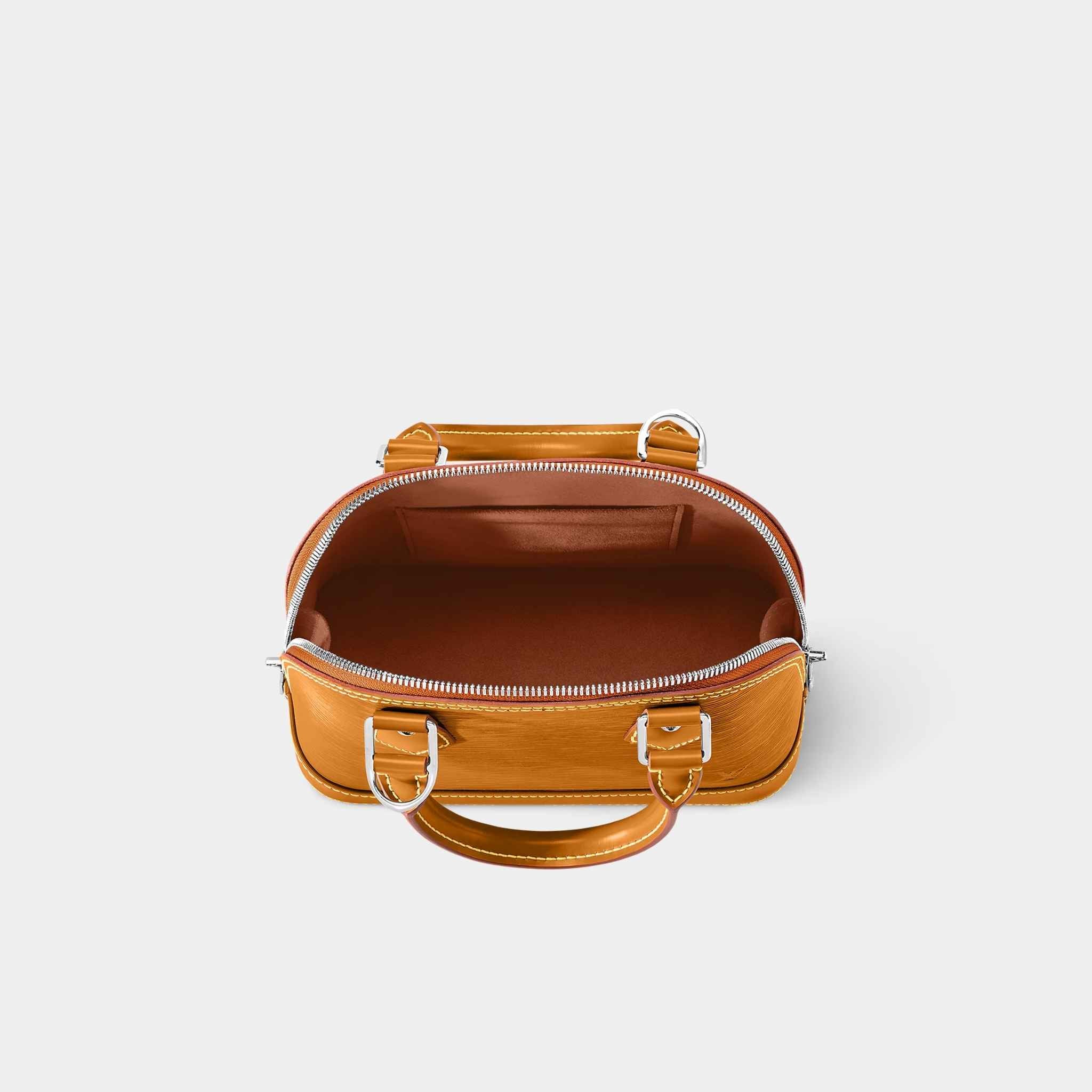 Alma BB Epi Leather Handbag with Jacquard Strap