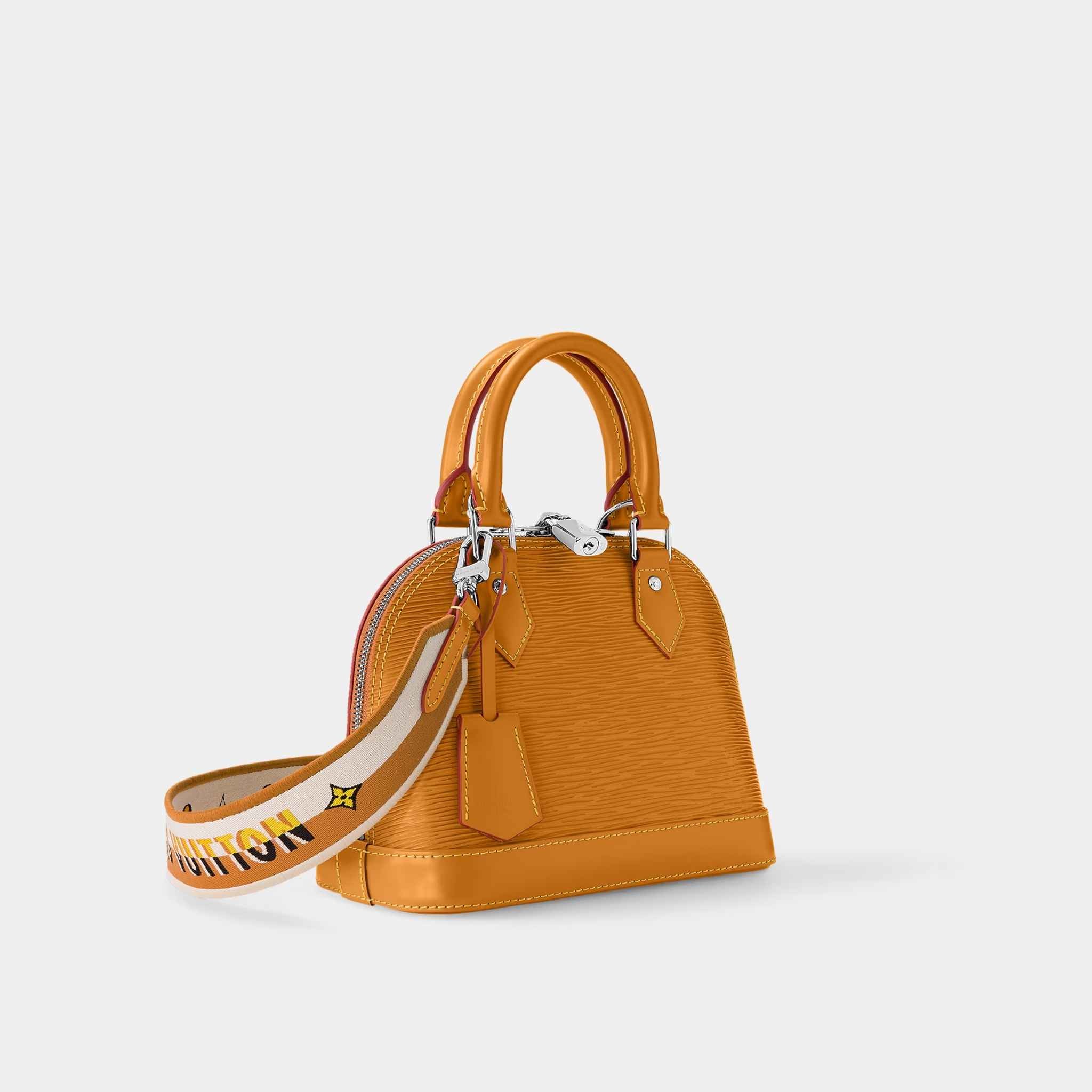 Alma BB Epi Leather Handbag with Jacquard Strap