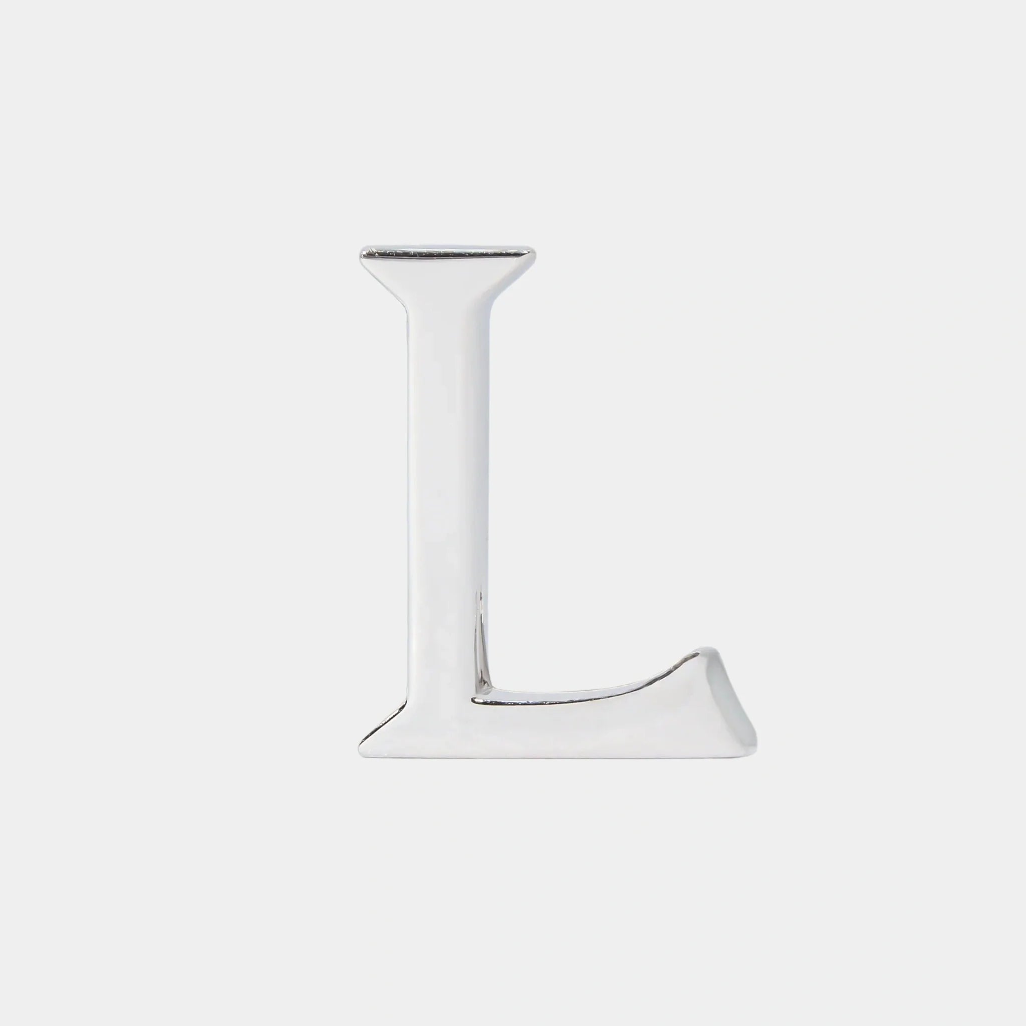 Ashna Mehta Alphabet Bag Bijoux Plain 18K White Gold, Letter L