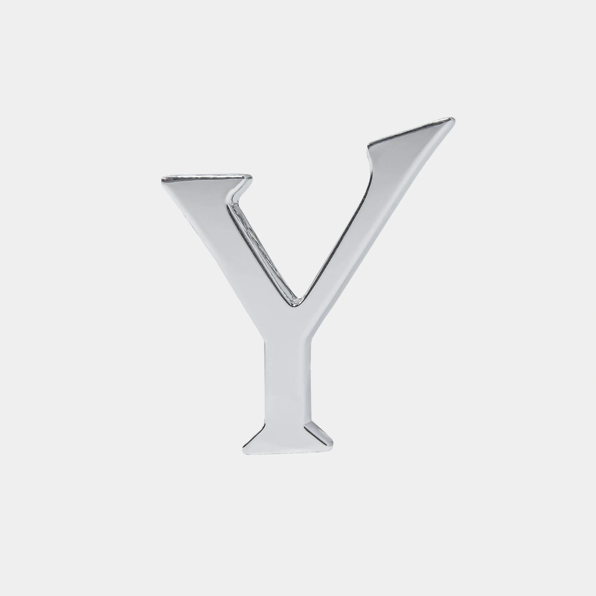 Ashna Mehta Alphabet Bag Bijoux Plain 18K White Gold, Letter Y