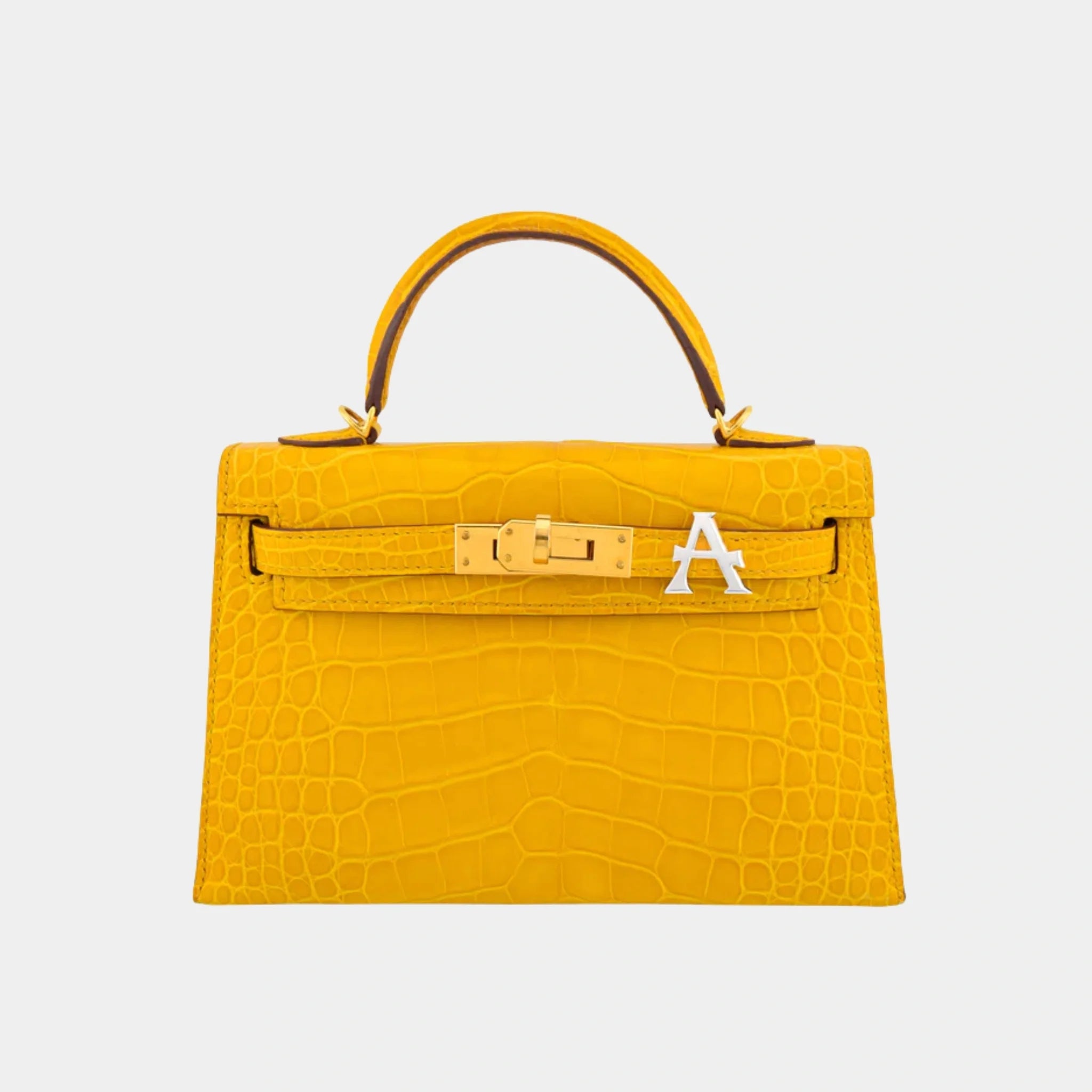 Alphabet Bag Bijoux Plain 18K White Gold