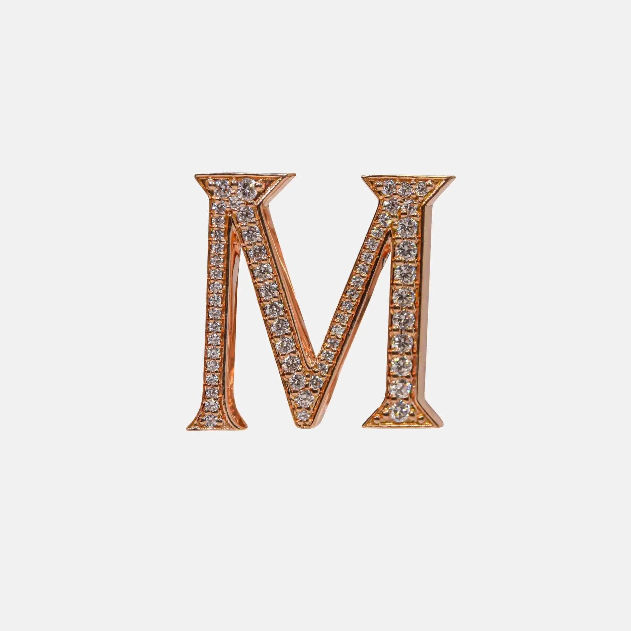 Ashna Mehta Alphabets Bag Bijoux with Natural Diamonds in Rose Gold, M