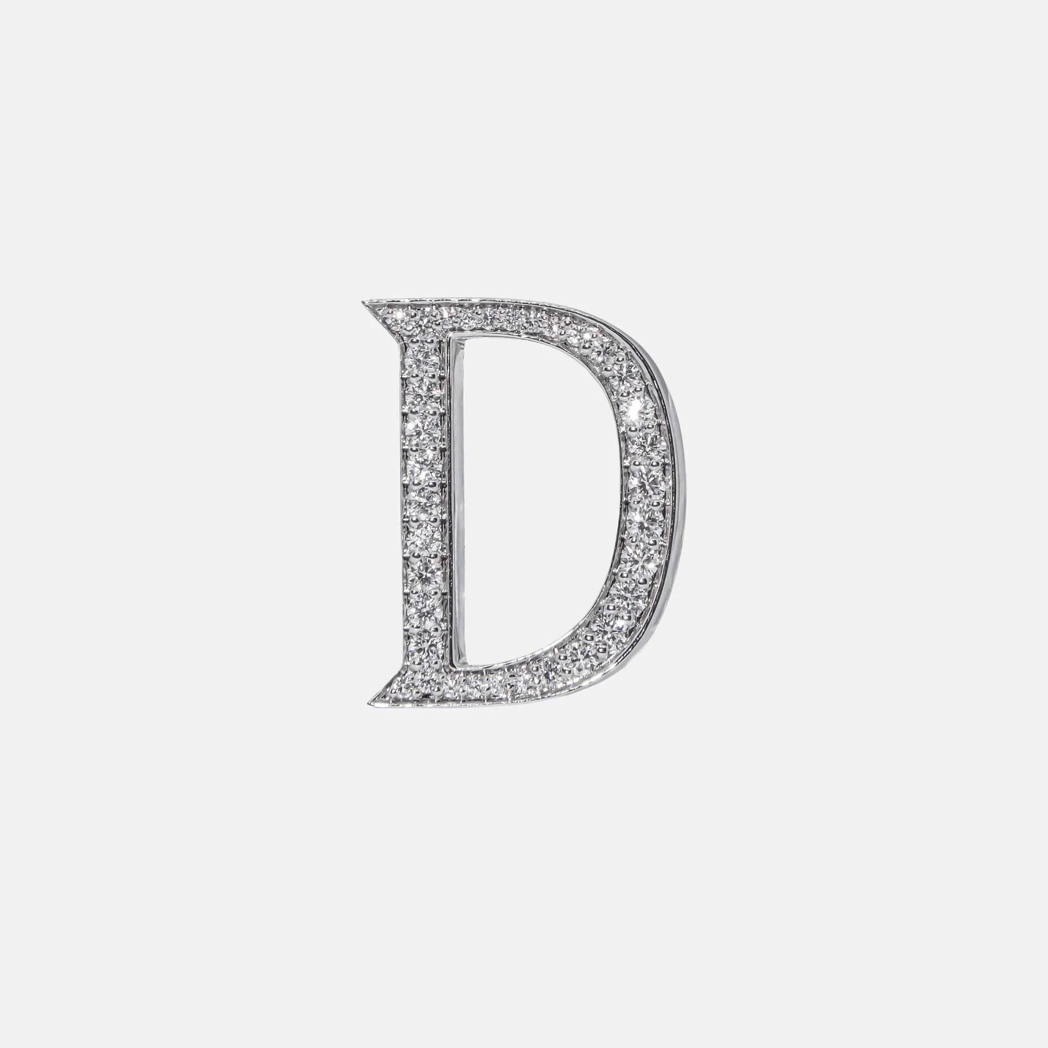 Ashna Mehta Alphabets Bag Bijoux with Natural Diamonds in White Gold, D