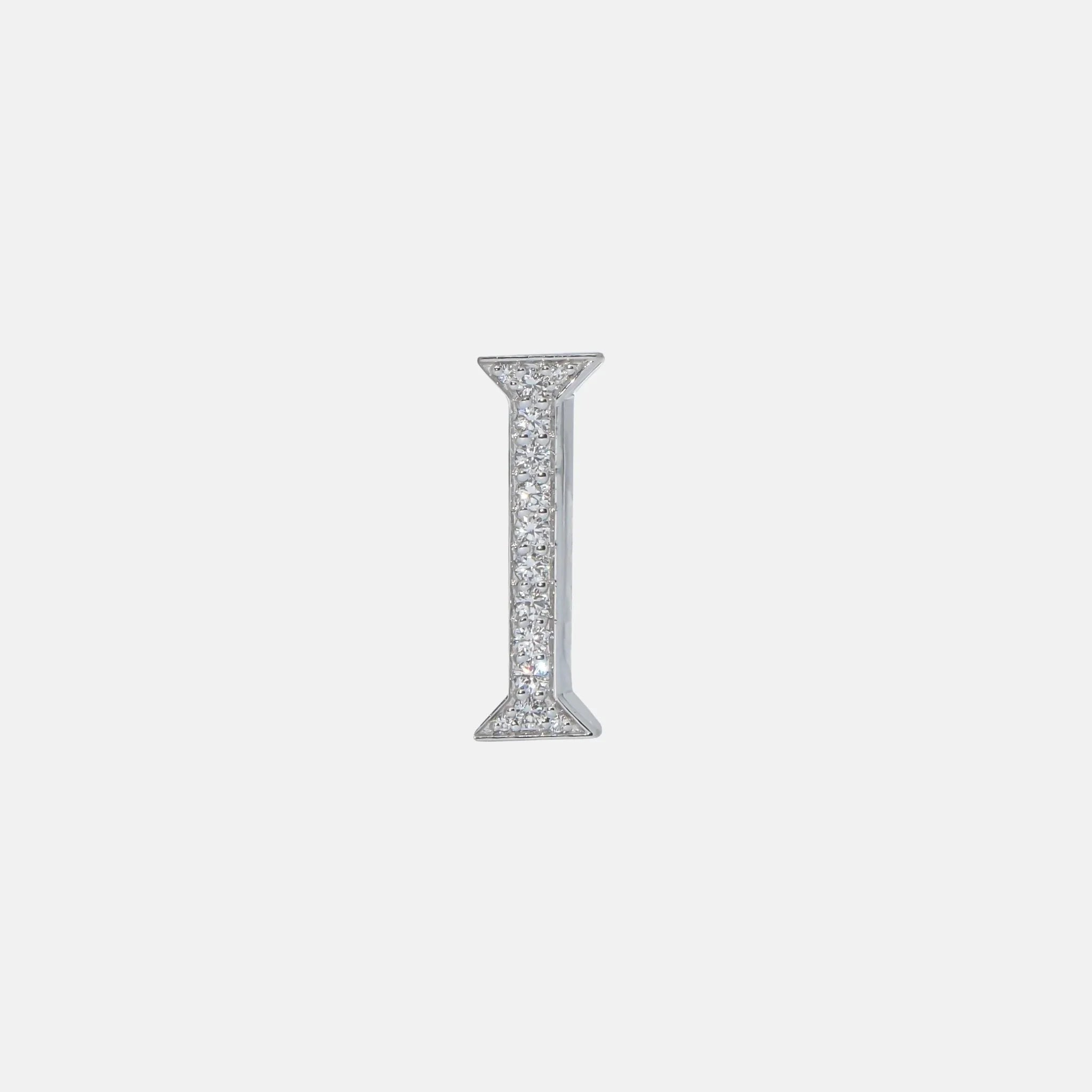 Ashna Mehta Alphabets Bag Bijoux with Natural Diamonds in White Gold, I