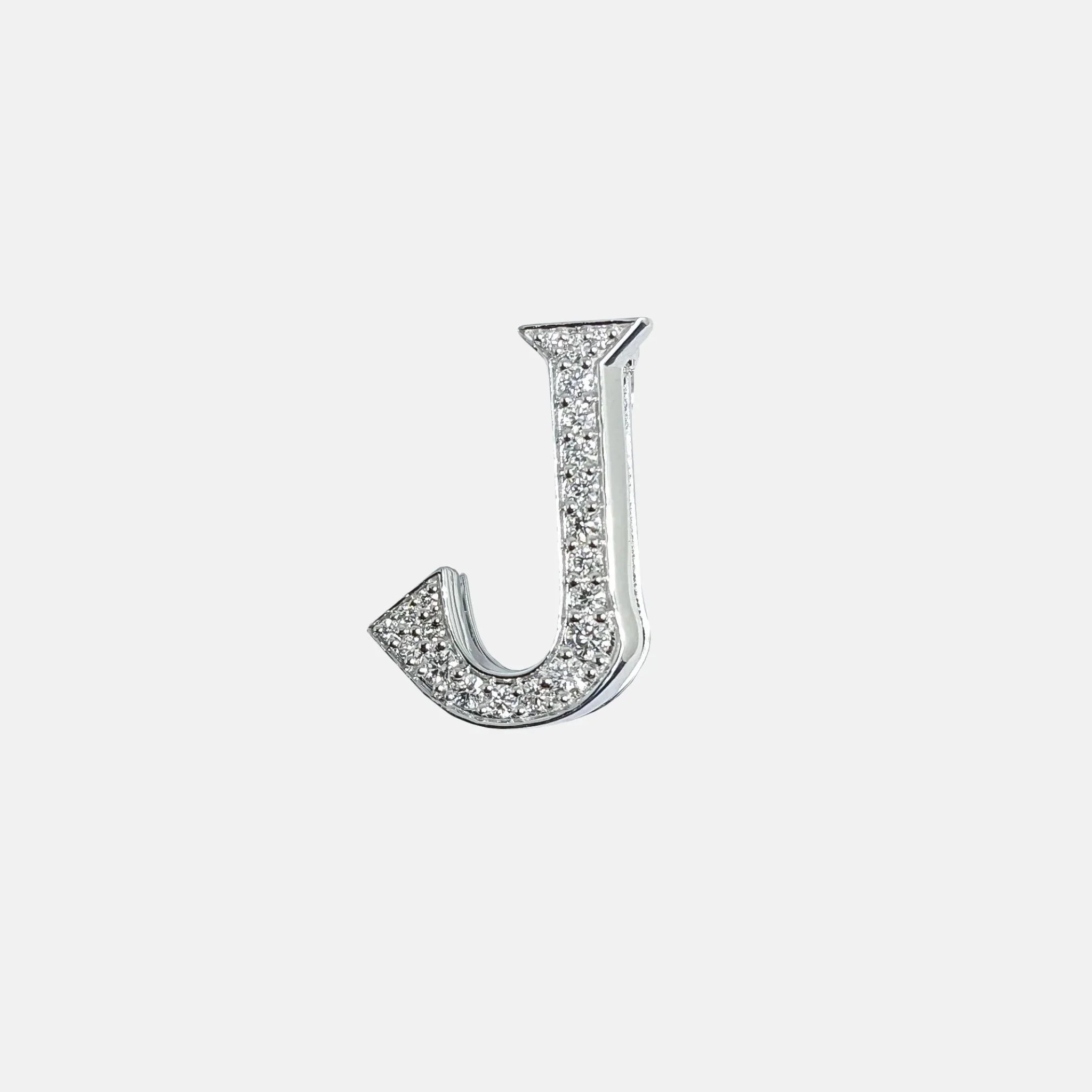Ashna Mehta Alphabets Bag Bijoux with Natural Diamonds in White Gold, J