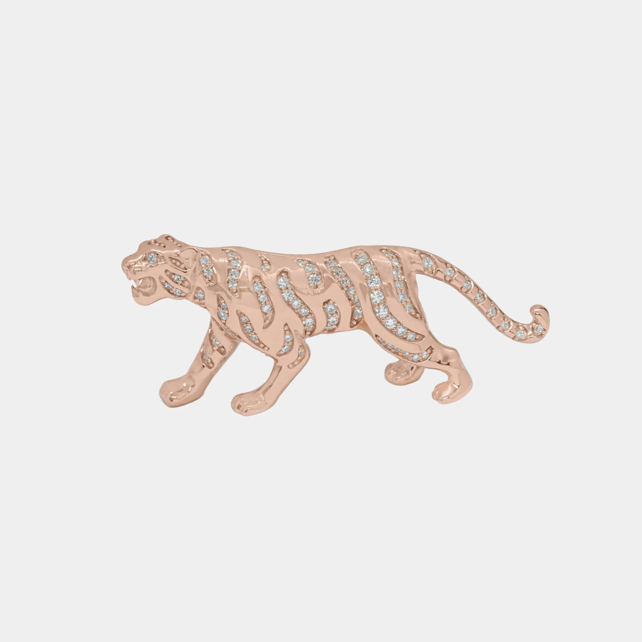 Ashna Mehta Tiger Customized Bag Bijoux, Rose Gold, Diamond