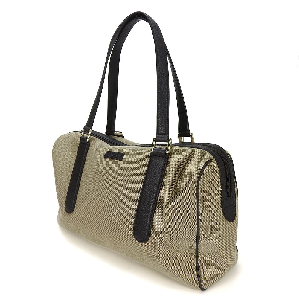 Gucci Boston Canvas Leather Boston Bag