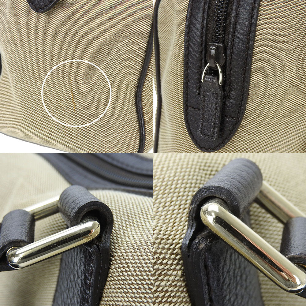 Gucci Boston Canvas Leather Boston Bag