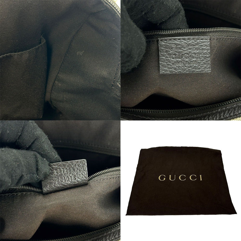 Gucci Boston Canvas Leather Boston Bag