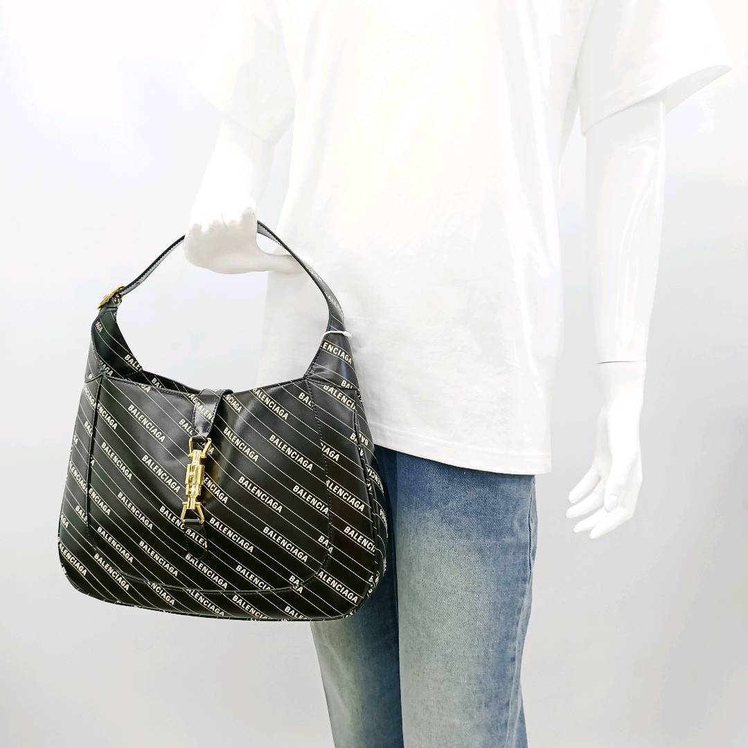 Gucci Balenciaga The Hacker Project Jackie 1961 Leather Shoulder Bag