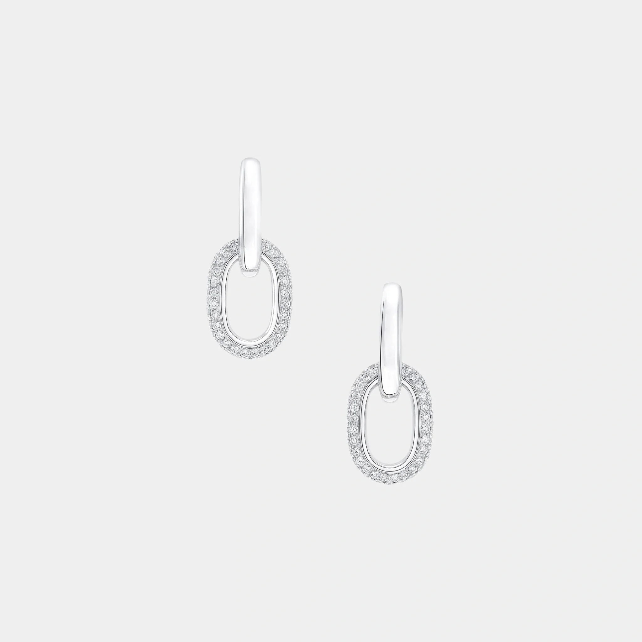 Be Be Together Diamond Earrings White Gold