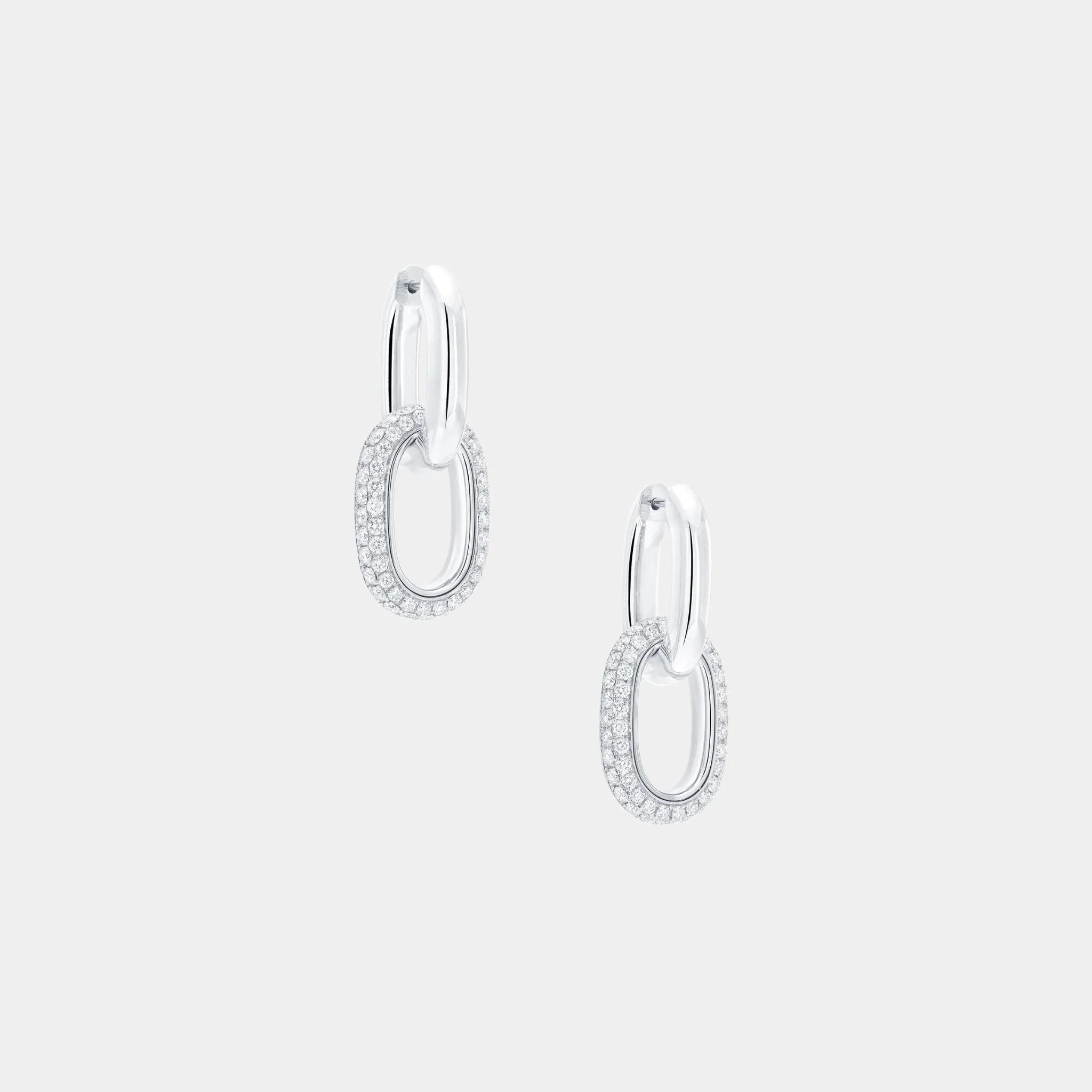Be Be Together Diamond Earrings White Gold
