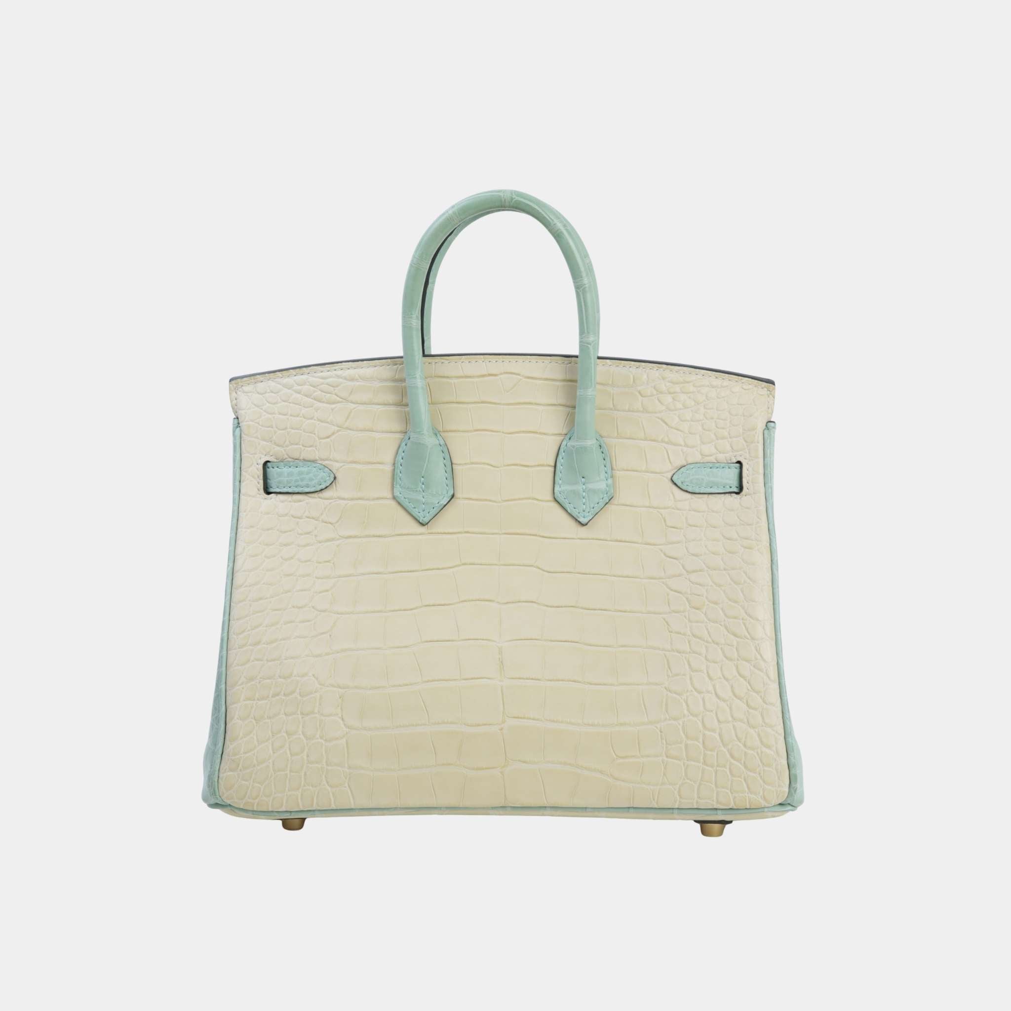 Birkin 25 HSS Matte Alligator Vanille/Vert d’Eau PBHW