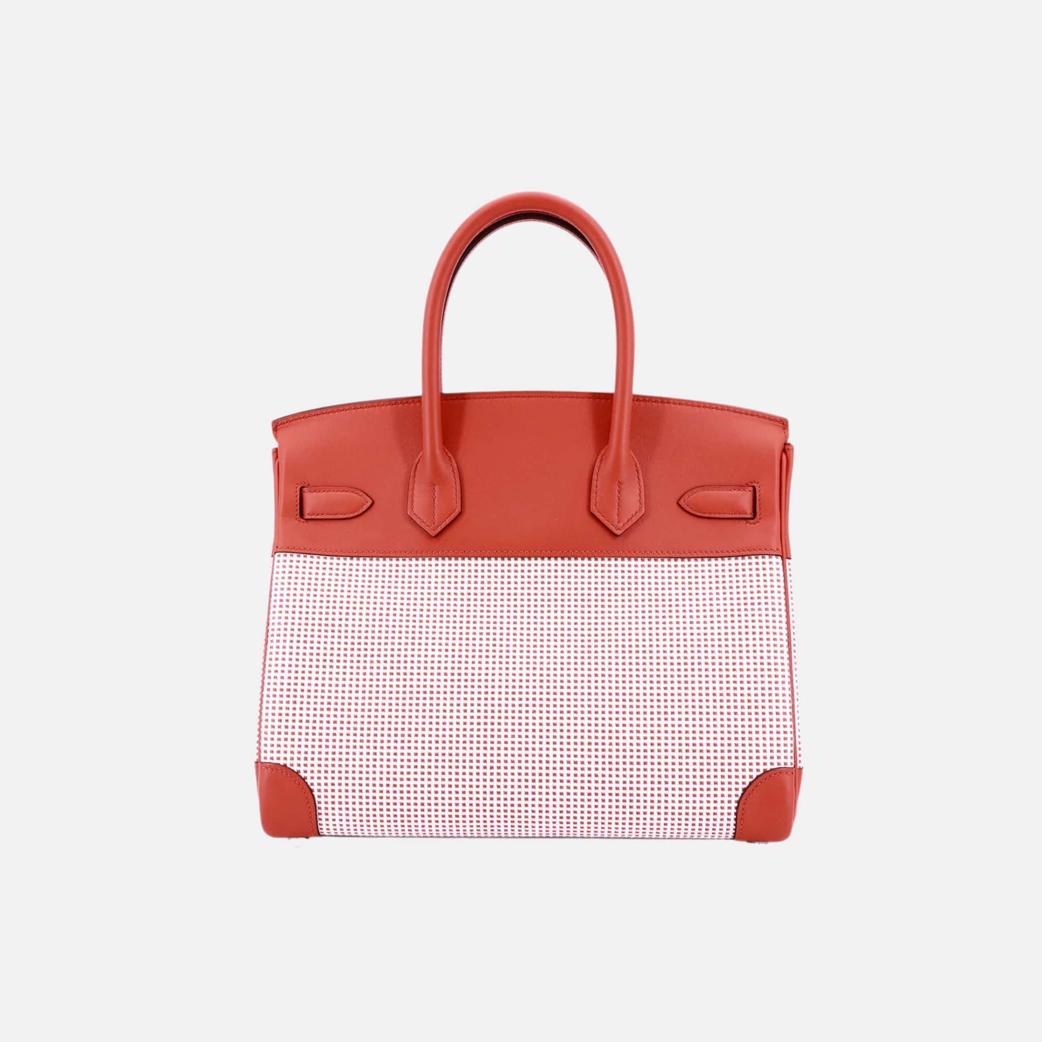 Birkin 30 Limited Edition Tri-Color Toile Quadrille Canvas-Swift PHW