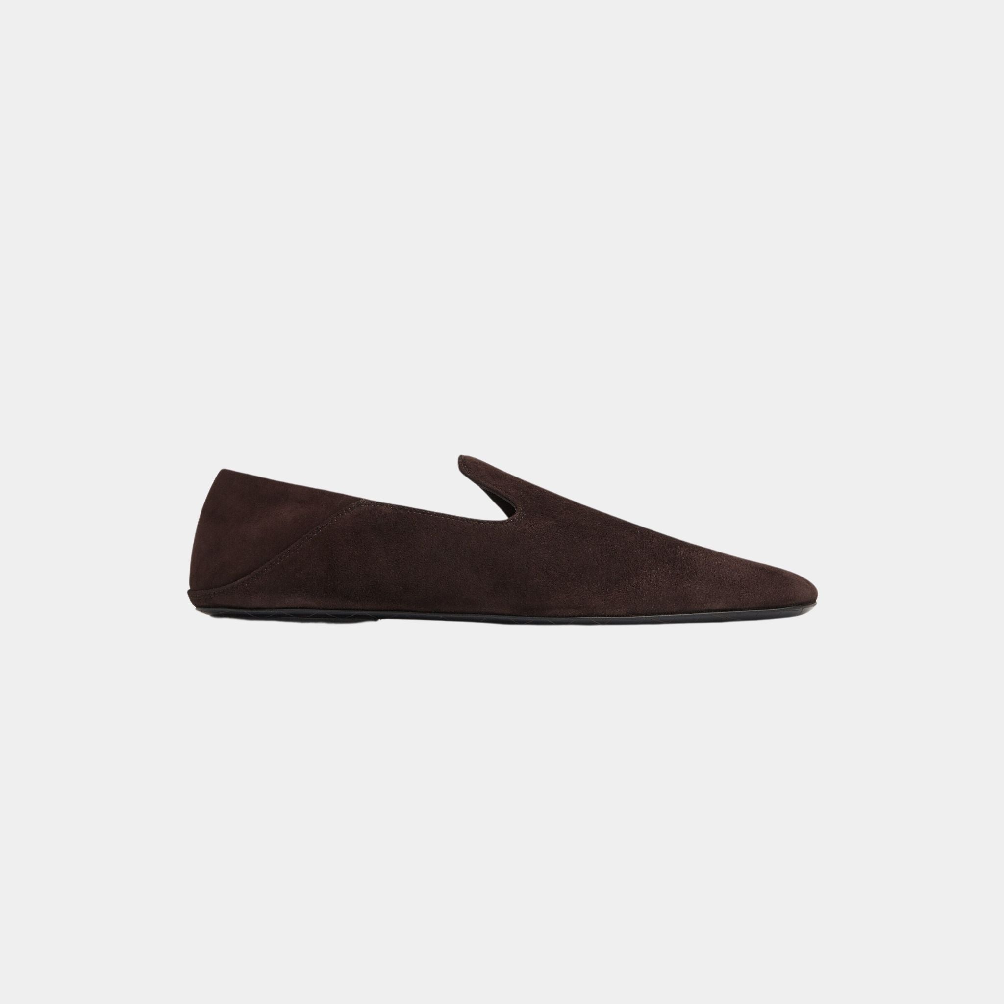 Bottega Veneta Adamo Supple Slipper Suede Foldable Backstay, Fondant, Side