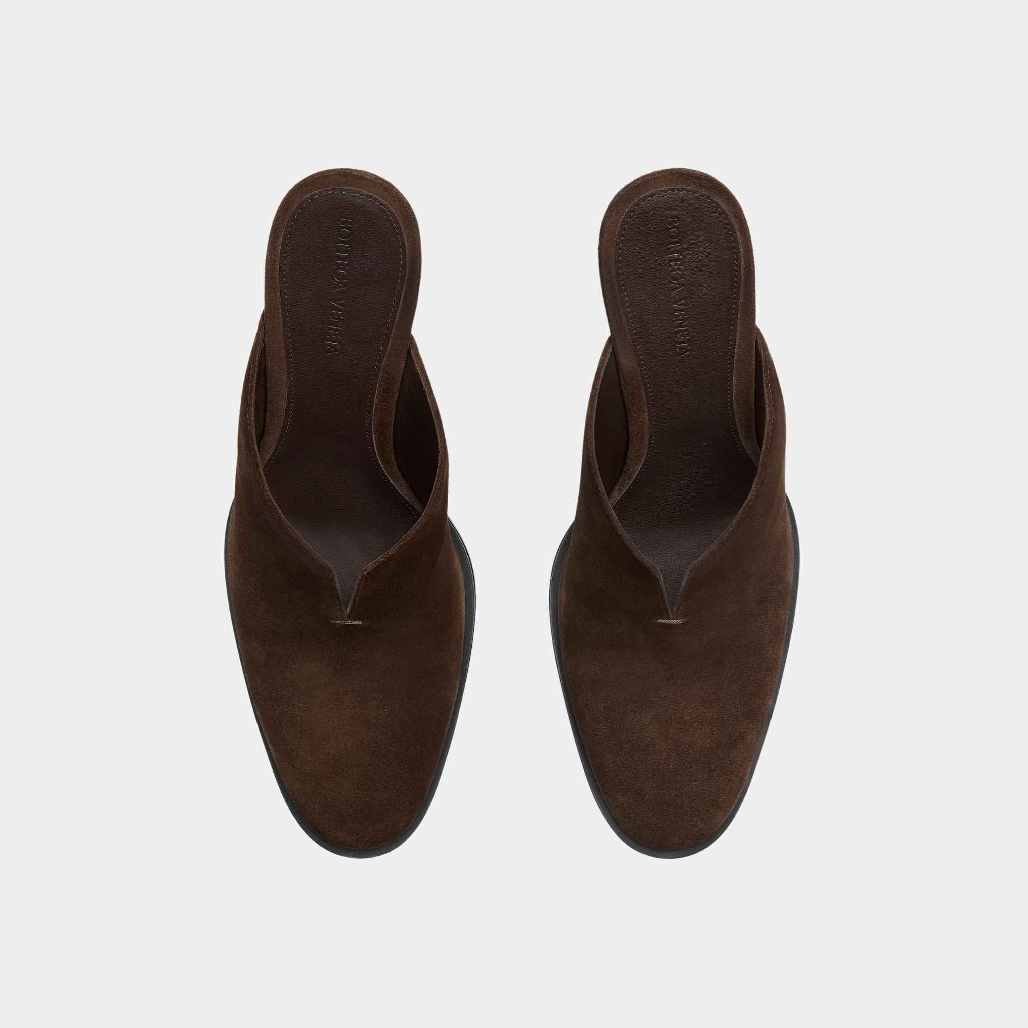 Cha-Cha Suede Mule Pump with Sculptural Heel