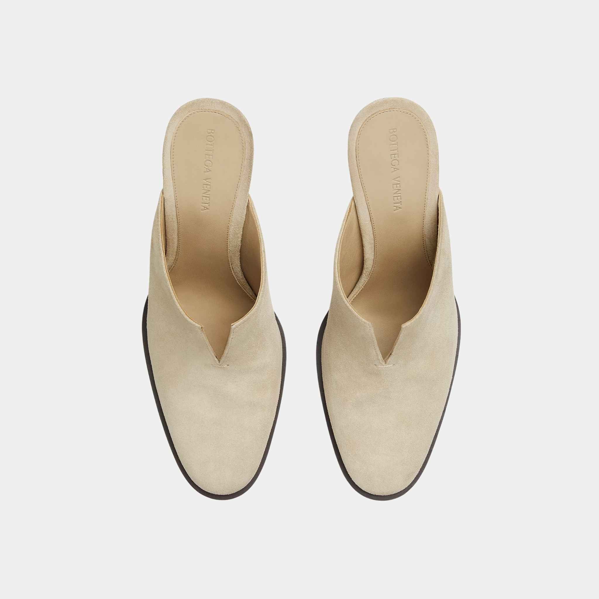 Cha-Cha Suede Mule Pump with Sculptural Heel