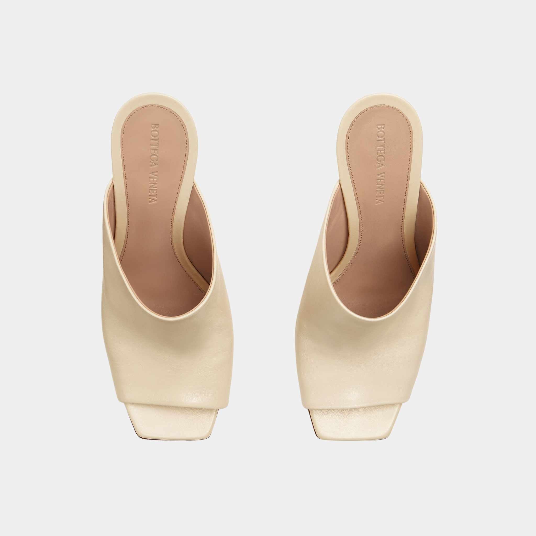 Knot High-Heel Mule Lambskin Gold Metal Knot Heel