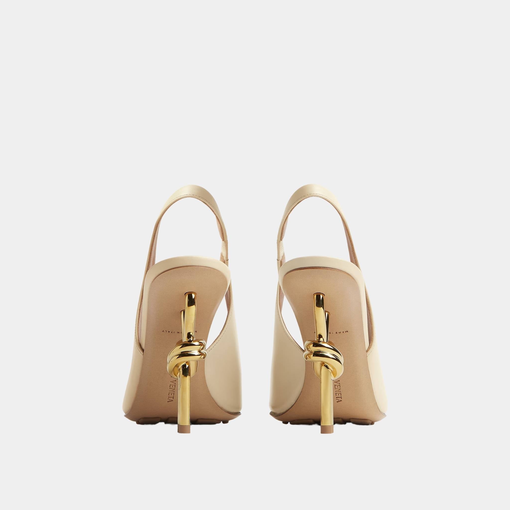 Knot Leather Slingback Pump