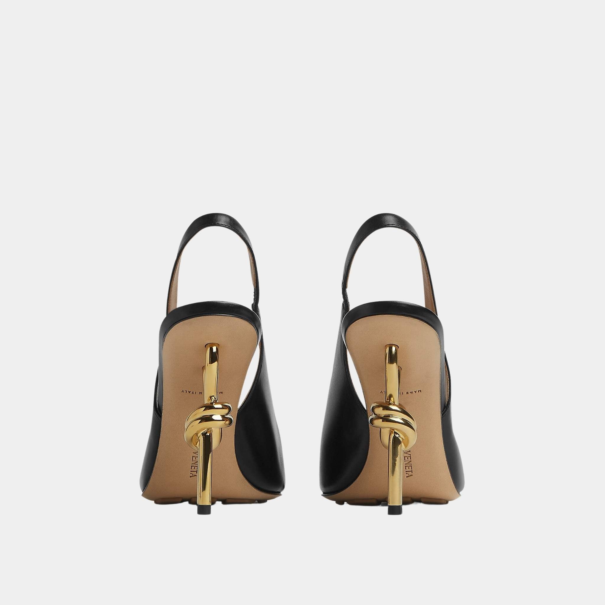 Knot Leather Slingback Pump