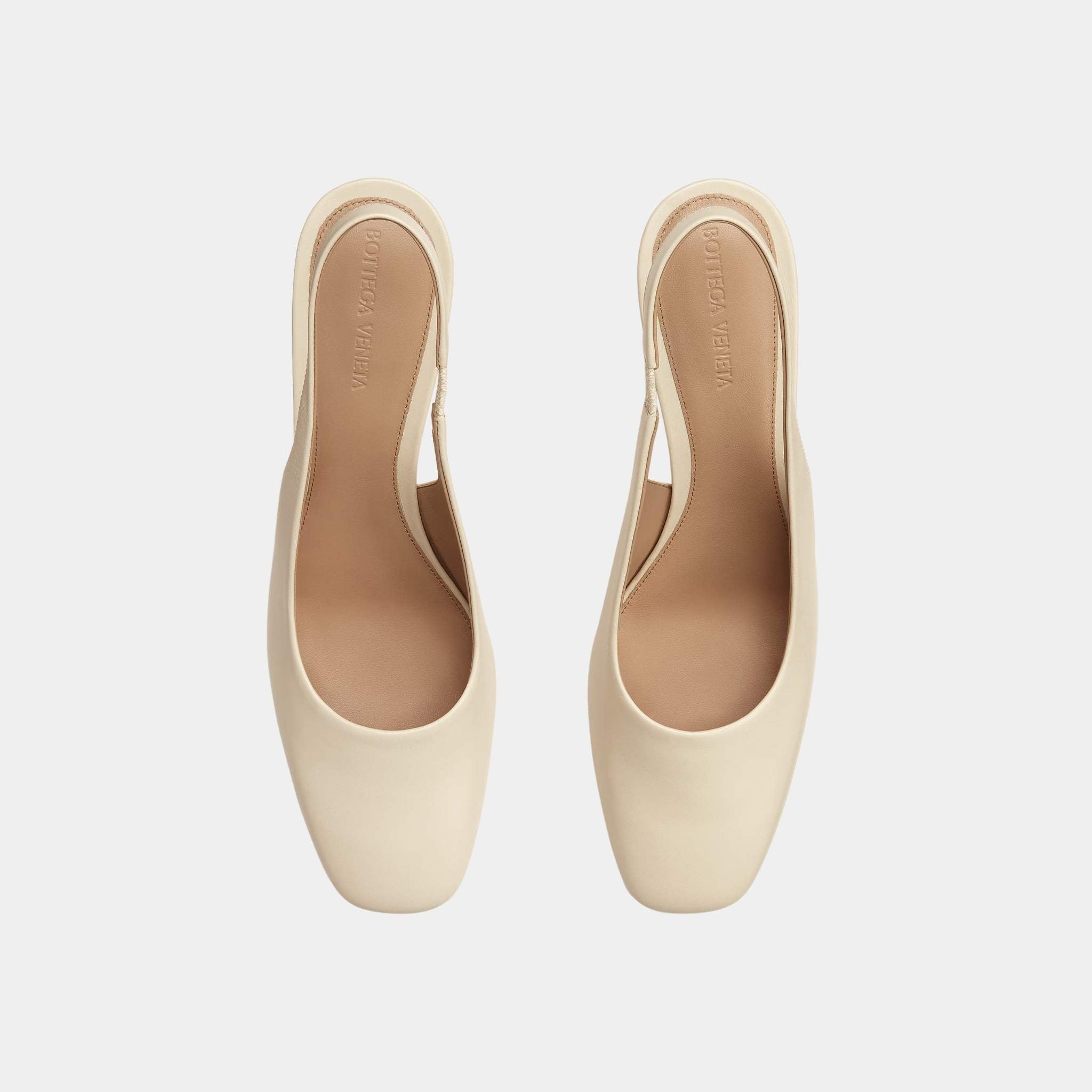 Knot Leather Slingback Pump Mid Heel