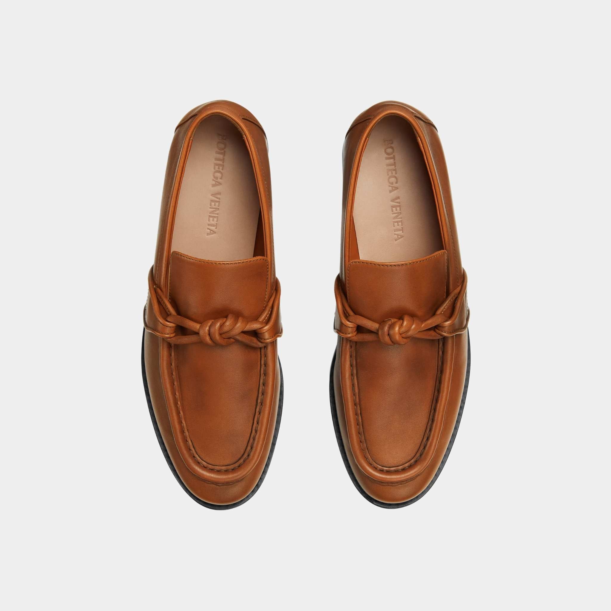 Light Wood Astaire Loafer Calfskin Signature Knot Detail