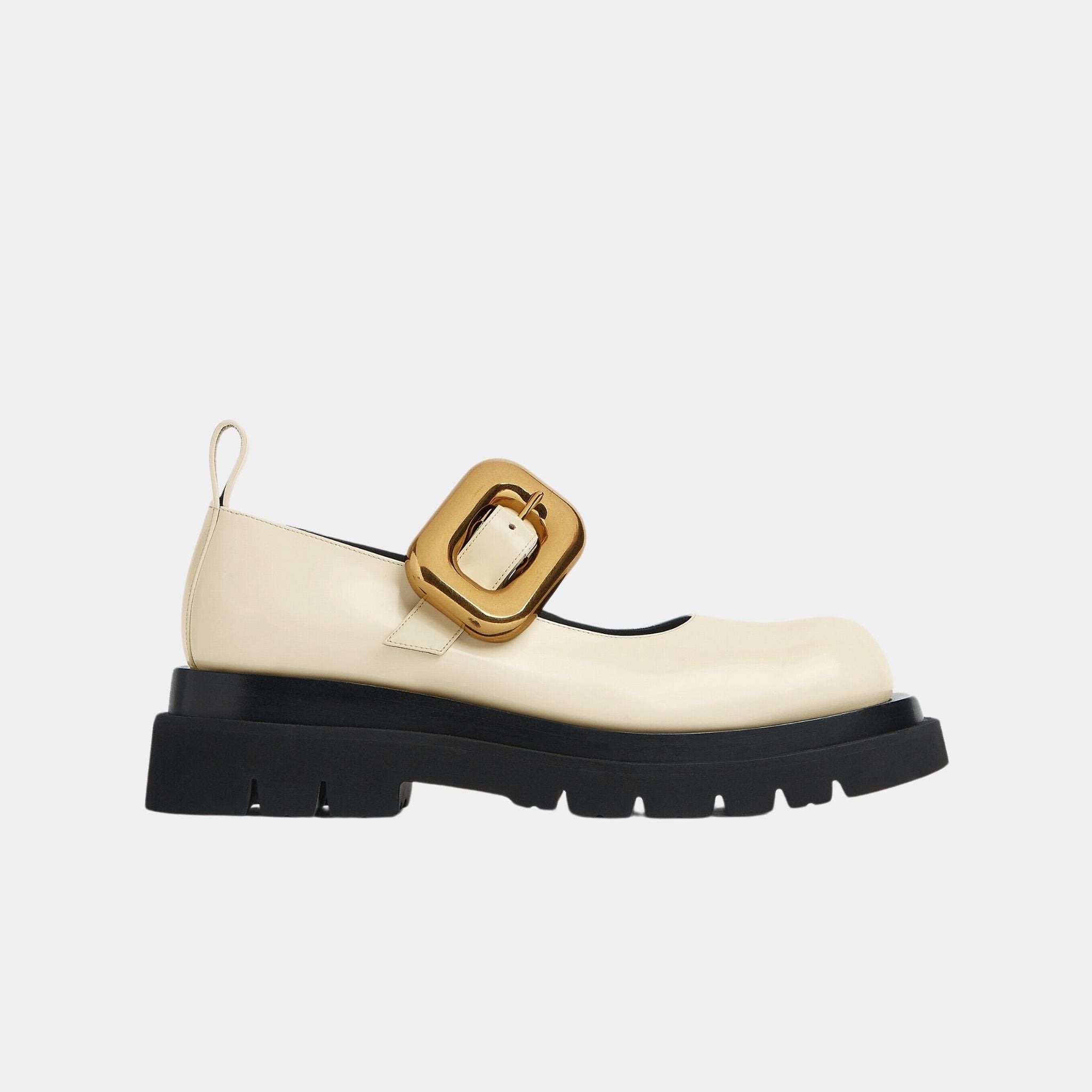 Lug Brushed Leather Mary-Jane