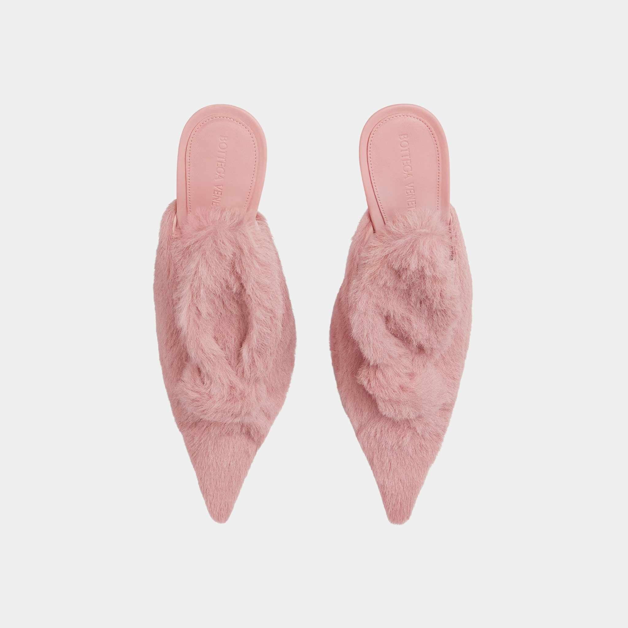 Punta Mule Pump Rabbit-inspired Solf Calf Hair