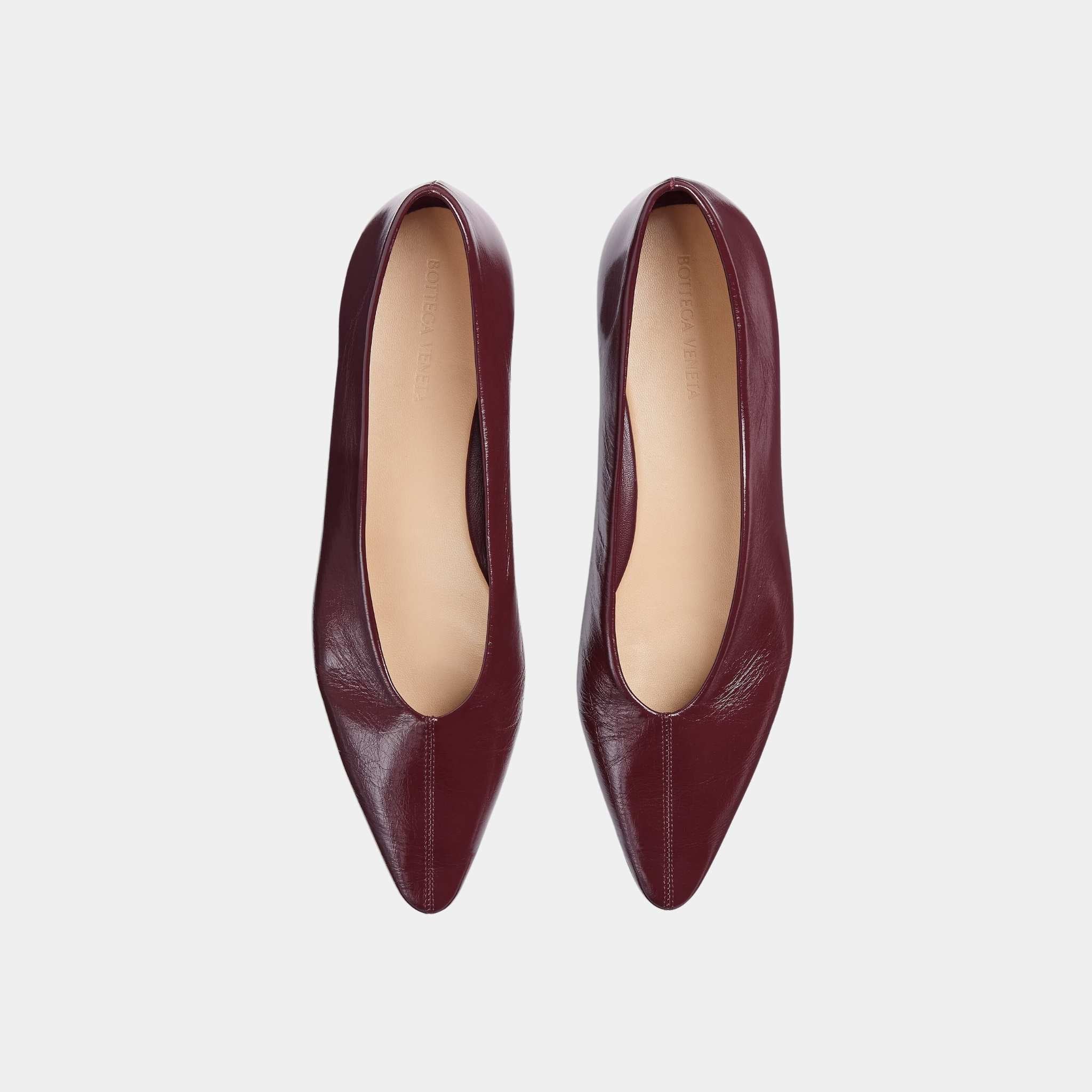 Sofia Ballerina with Supple Construction in Shiny Calfskin