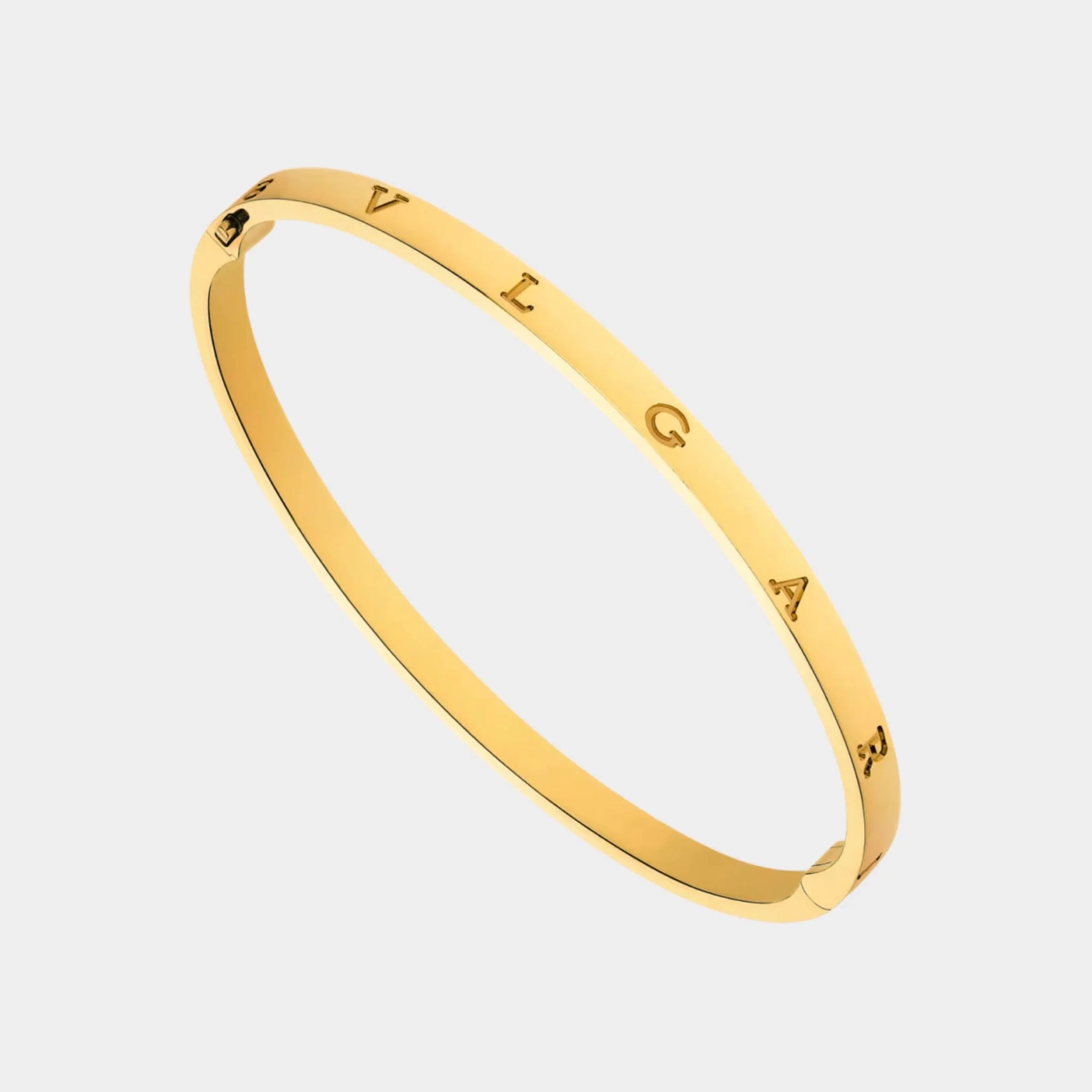 Bvlgari B.zero1 Essential Gold Bangle Bracelet, Yellow Gold, Front
