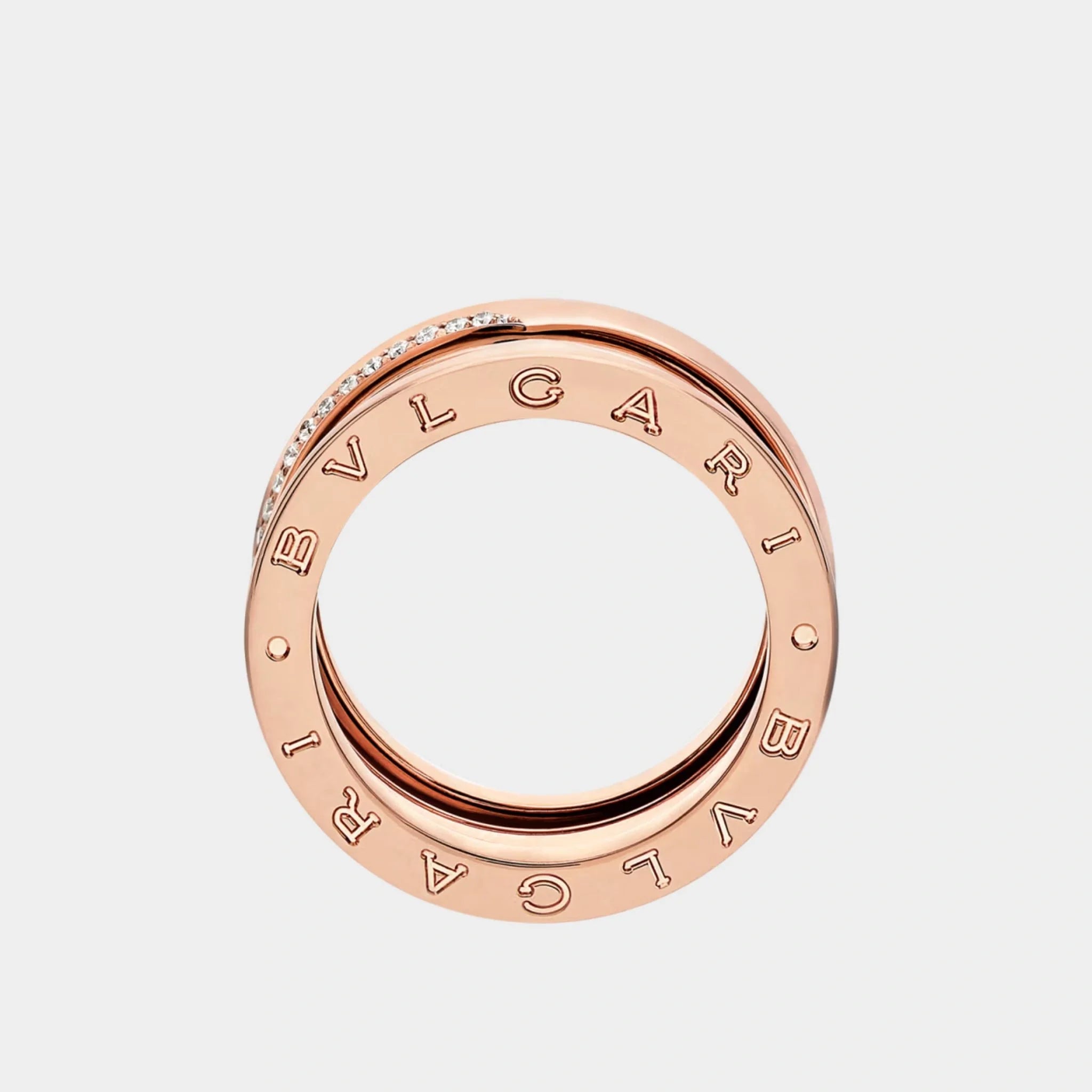 B.zero1 Gold Demi-Pavé Diamond Ring 3 Band