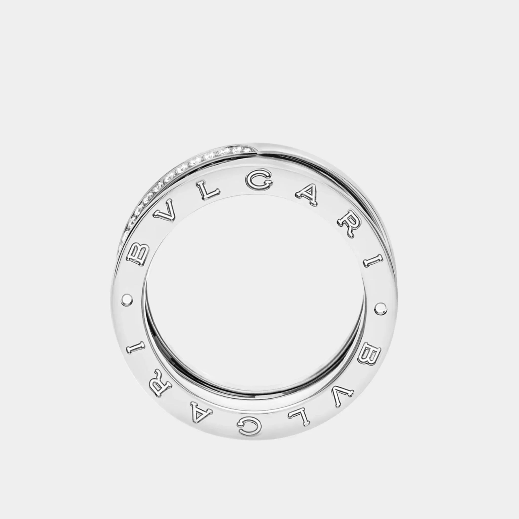 B.zero1 Gold Demi-Pavé Diamond Ring 3 Band