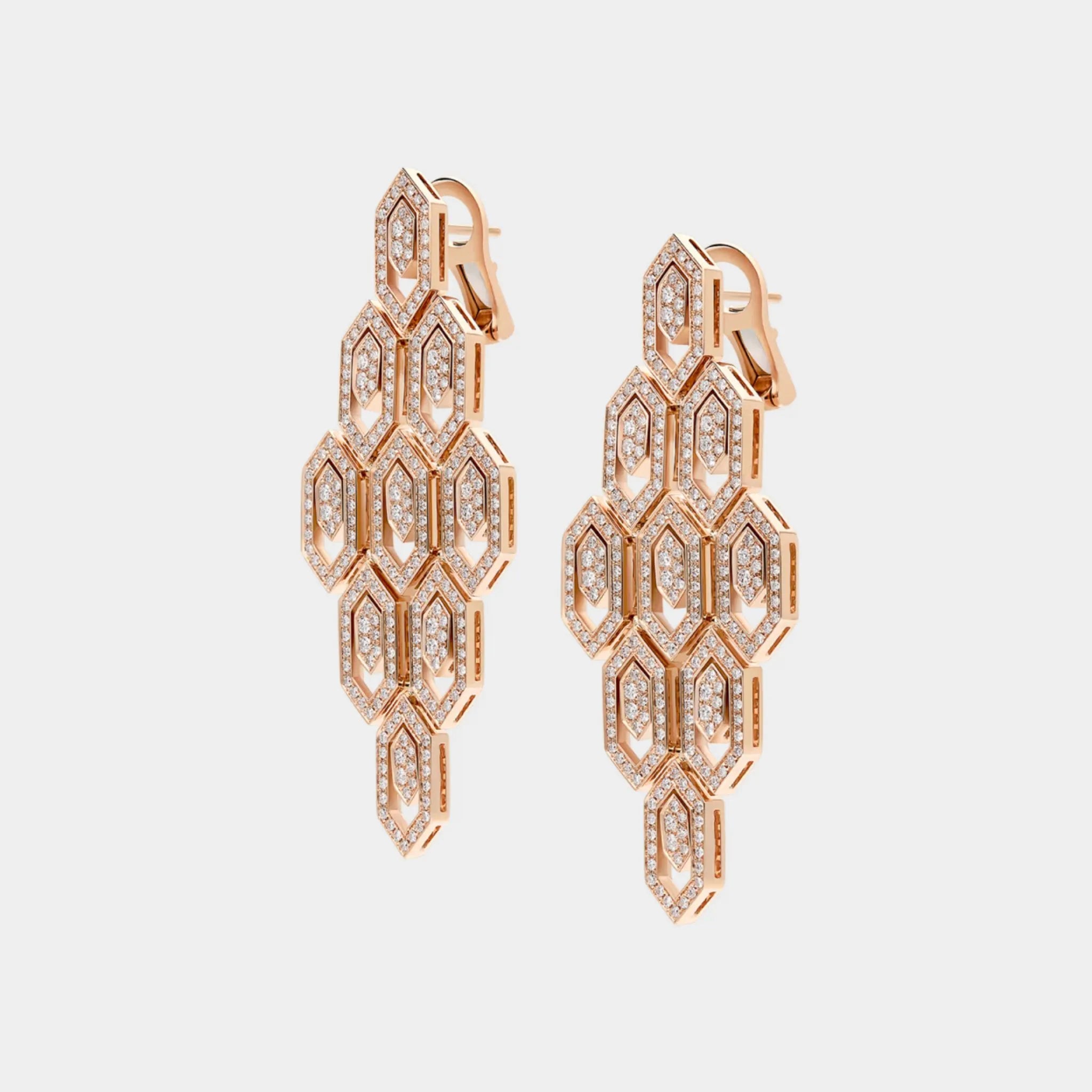 Serpenti rose gold diamond Earrings