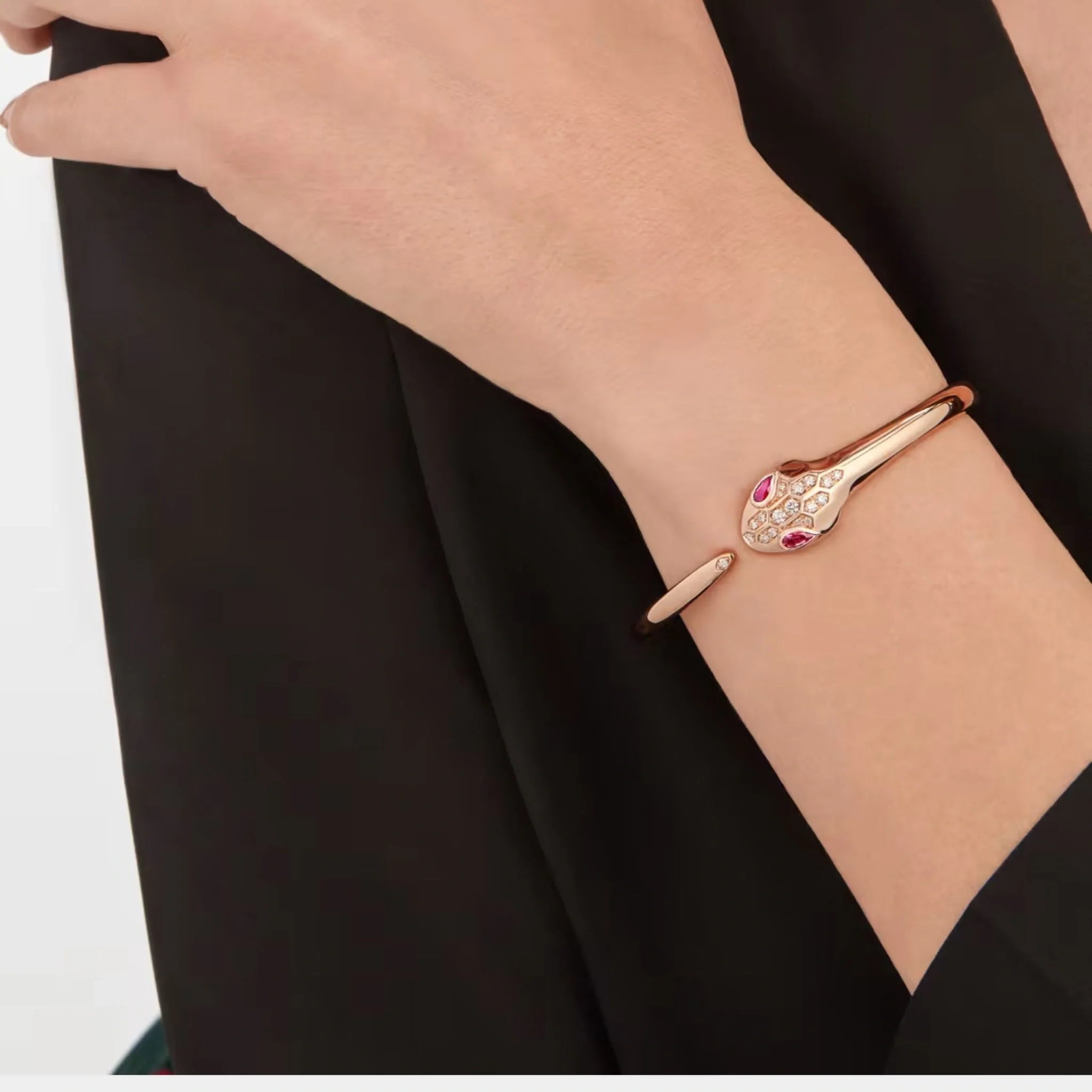 Serpenti Seduttori Diamond-Rubellite Bracelet