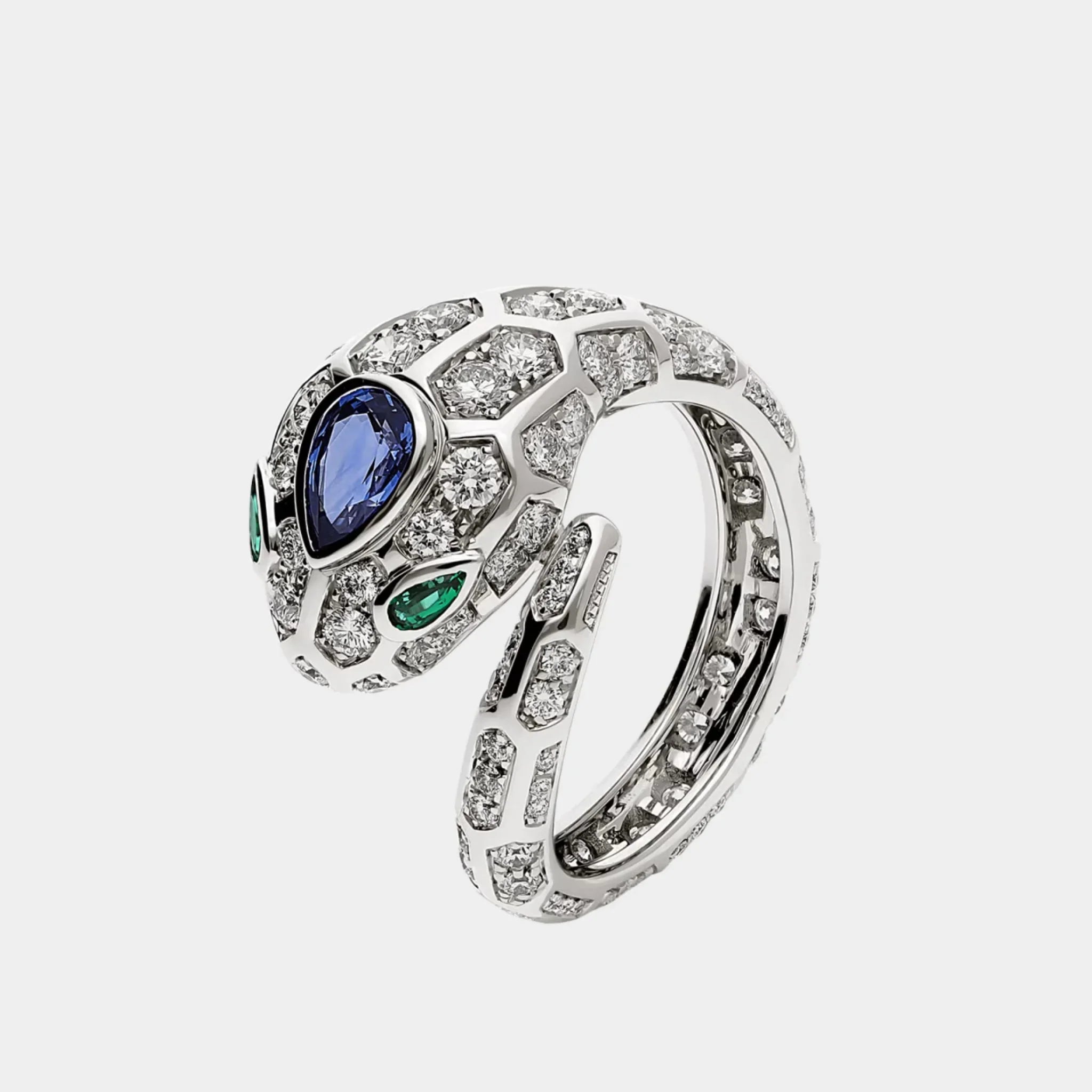 Serpenti Seduttori diamond-White gold Ring