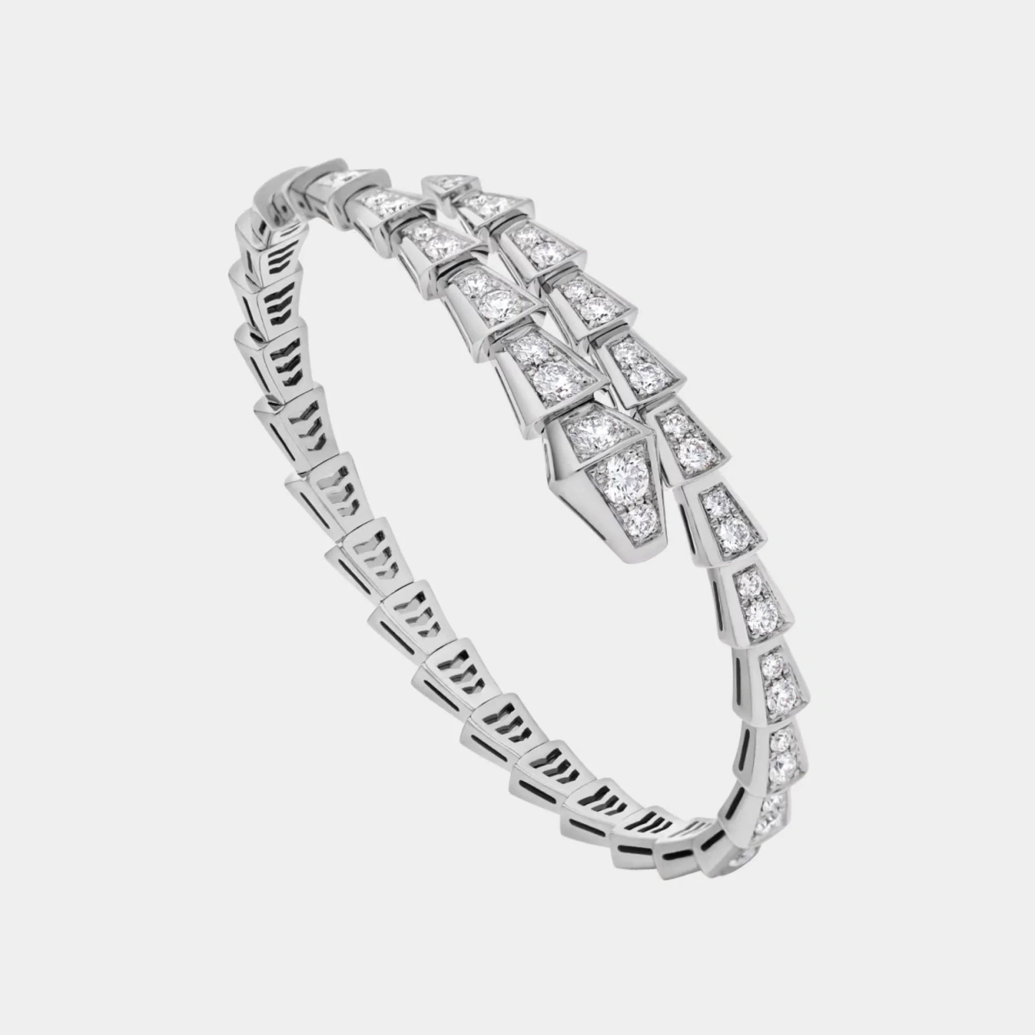 Bvlgari Serpenti Viper Diamond Bracelet White gold, Front