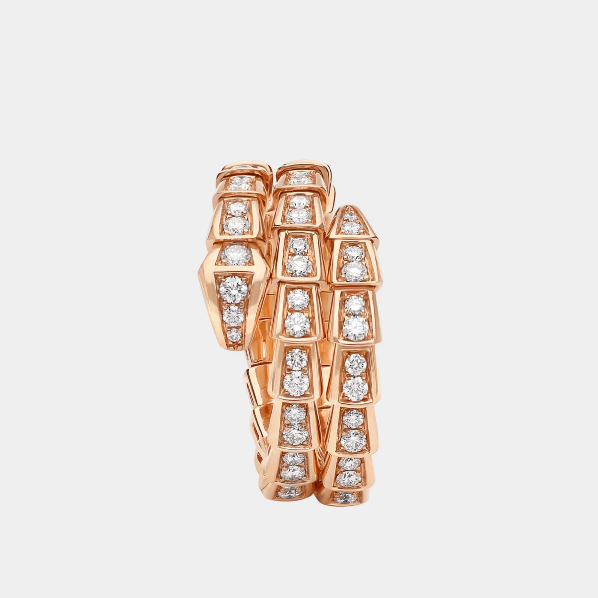 Serpenti Viper Diamond Ring 2 Loops