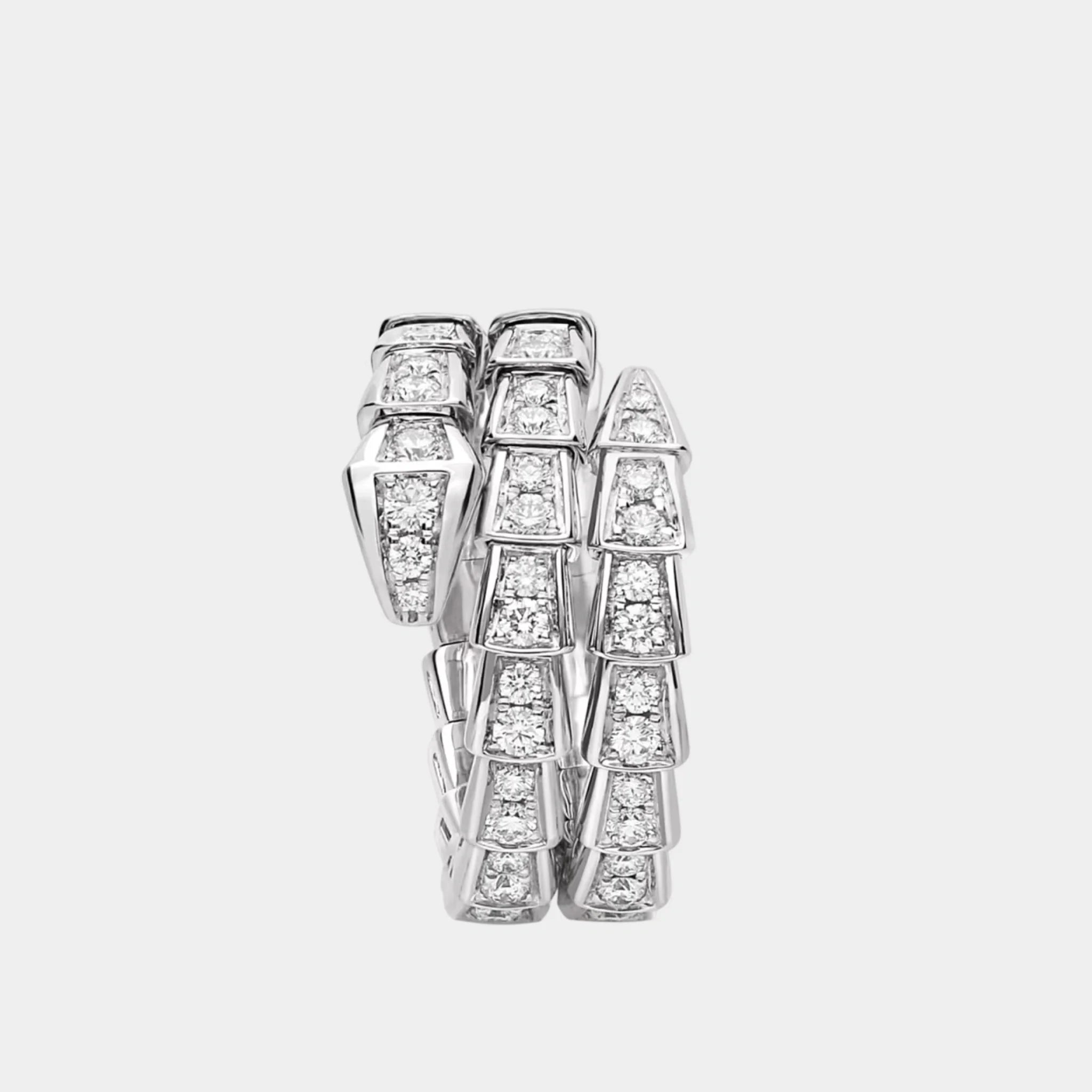 Serpenti Viper Diamond Ring 2 Loops