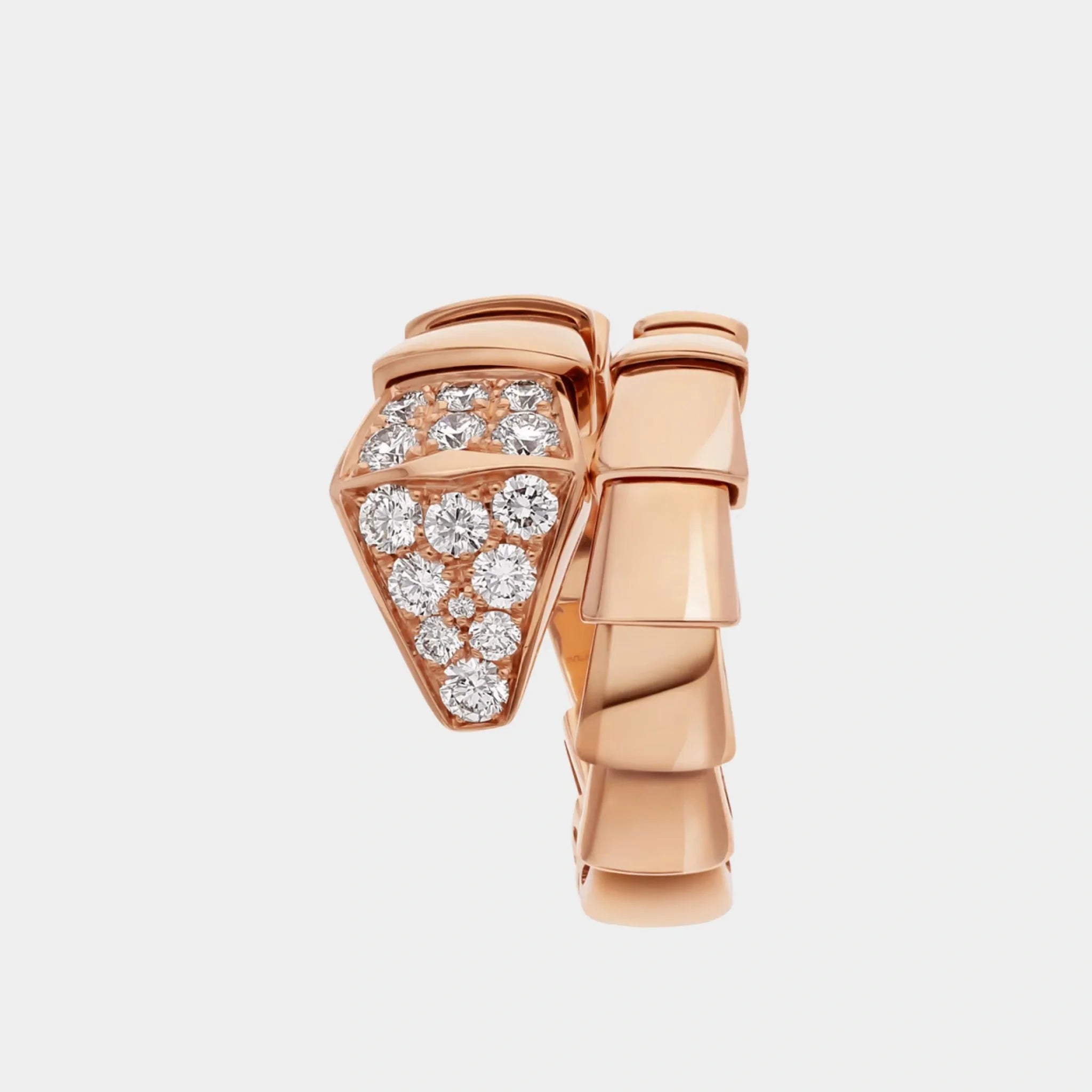Serpenti Viper Rose Gold Diamond Ring