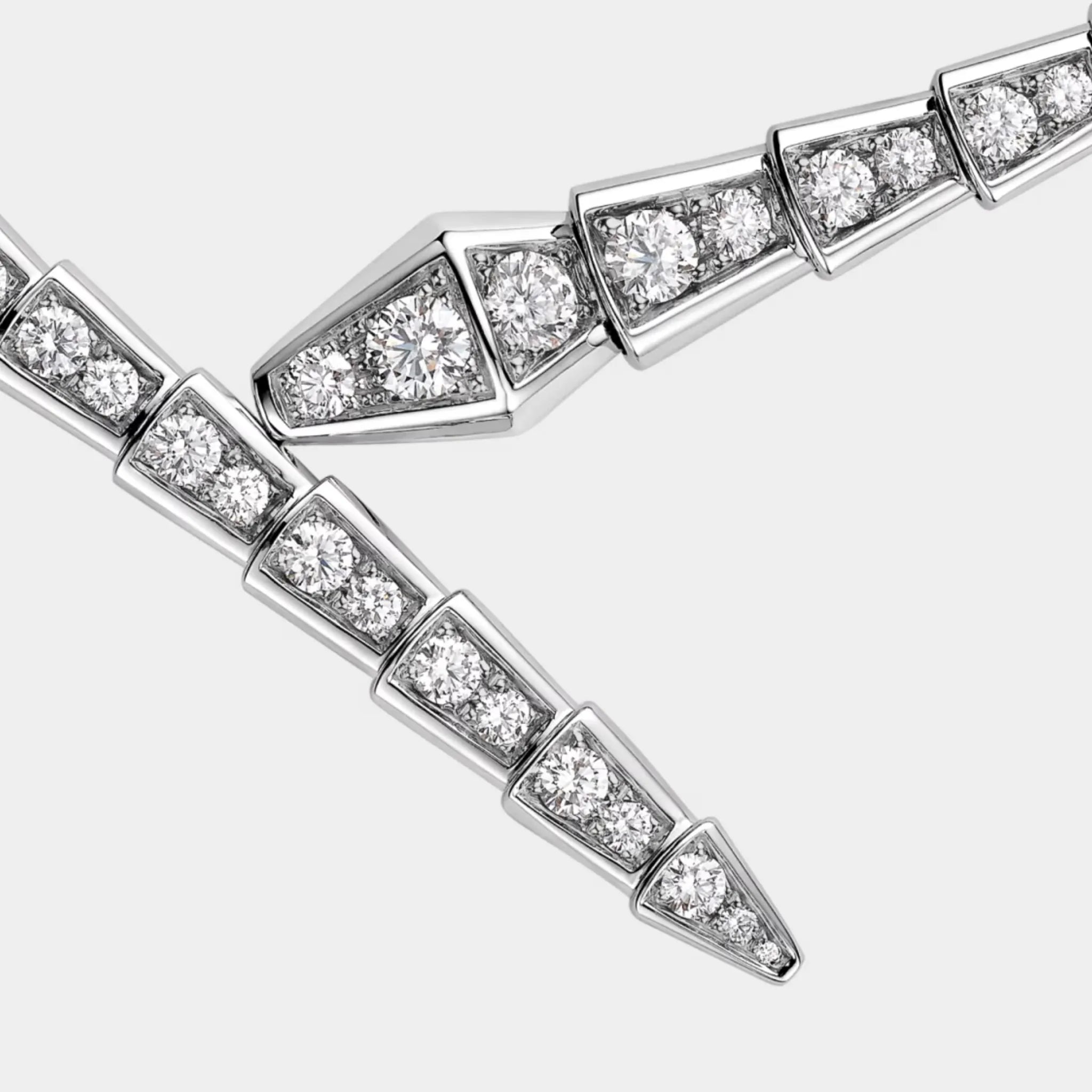 Serpenti Viper White Gold Diamond Necklace