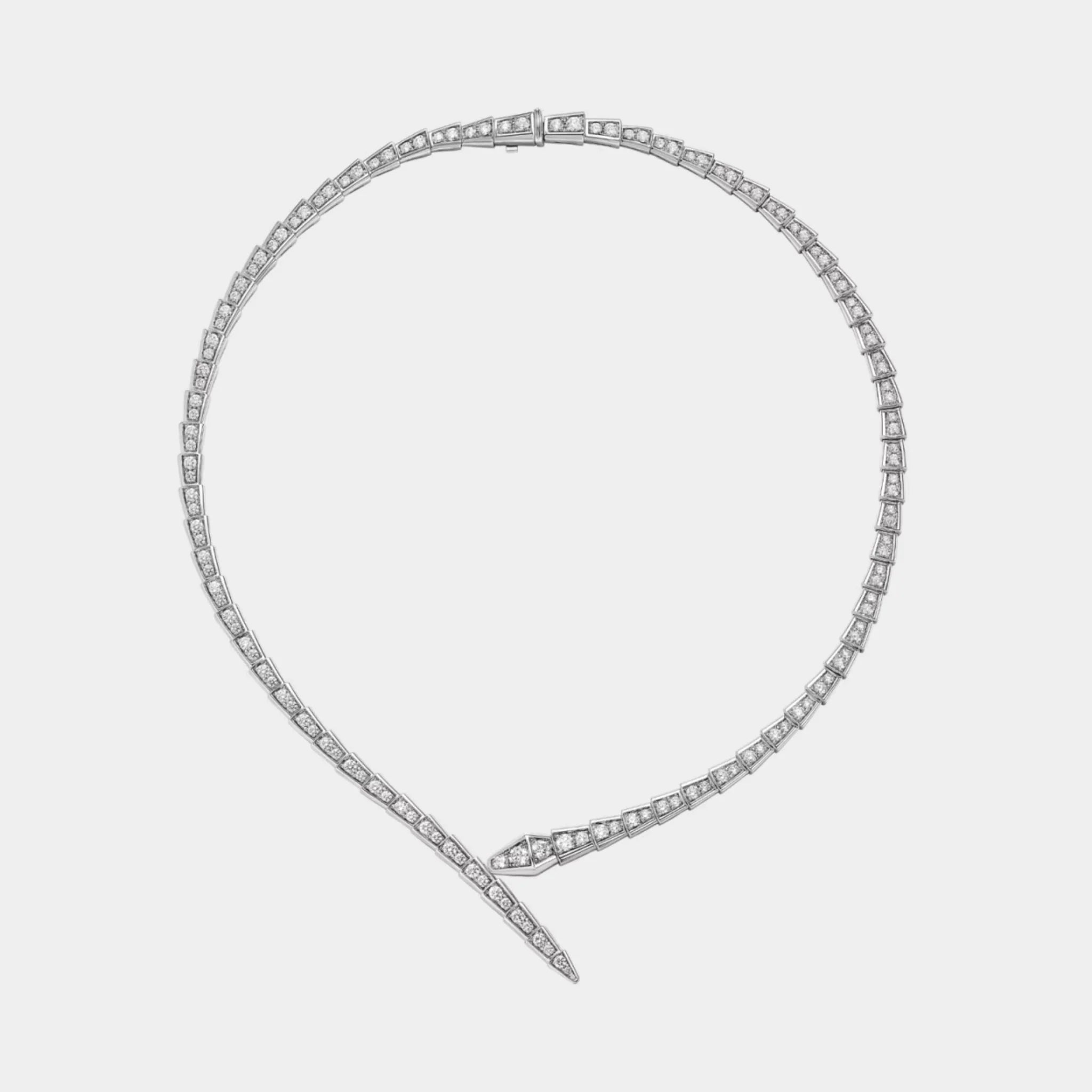 Serpenti Viper White Gold Diamond Necklace