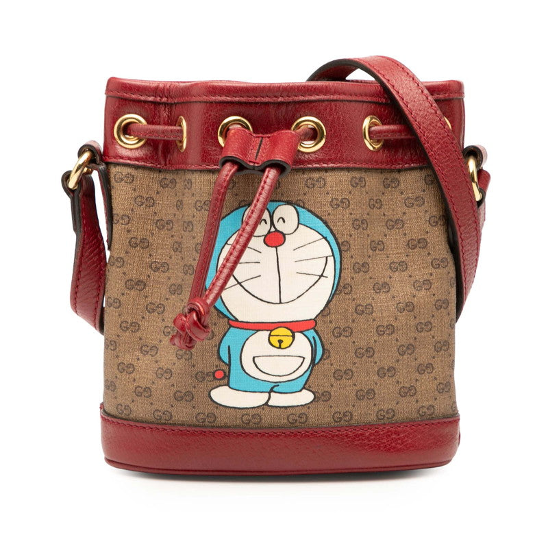Gucci Doraemon Mini GG Supreme PVC Bucket Bag