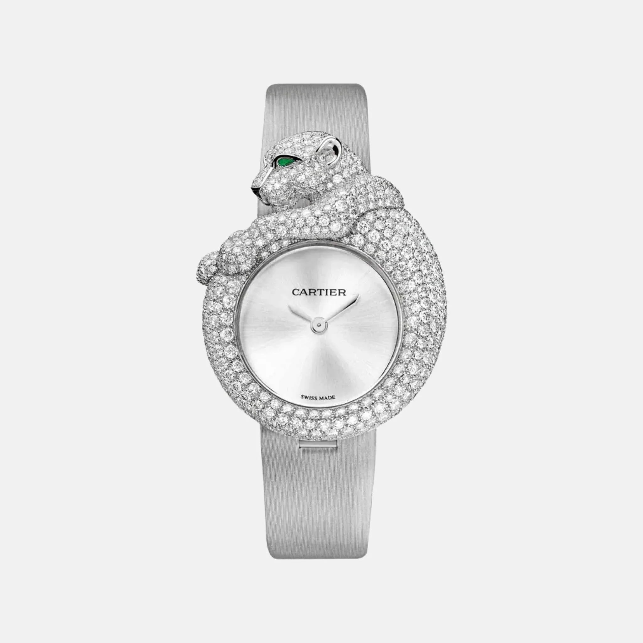 Feline de Cartier Rhodium White Gold Diamond Watch HPI00341