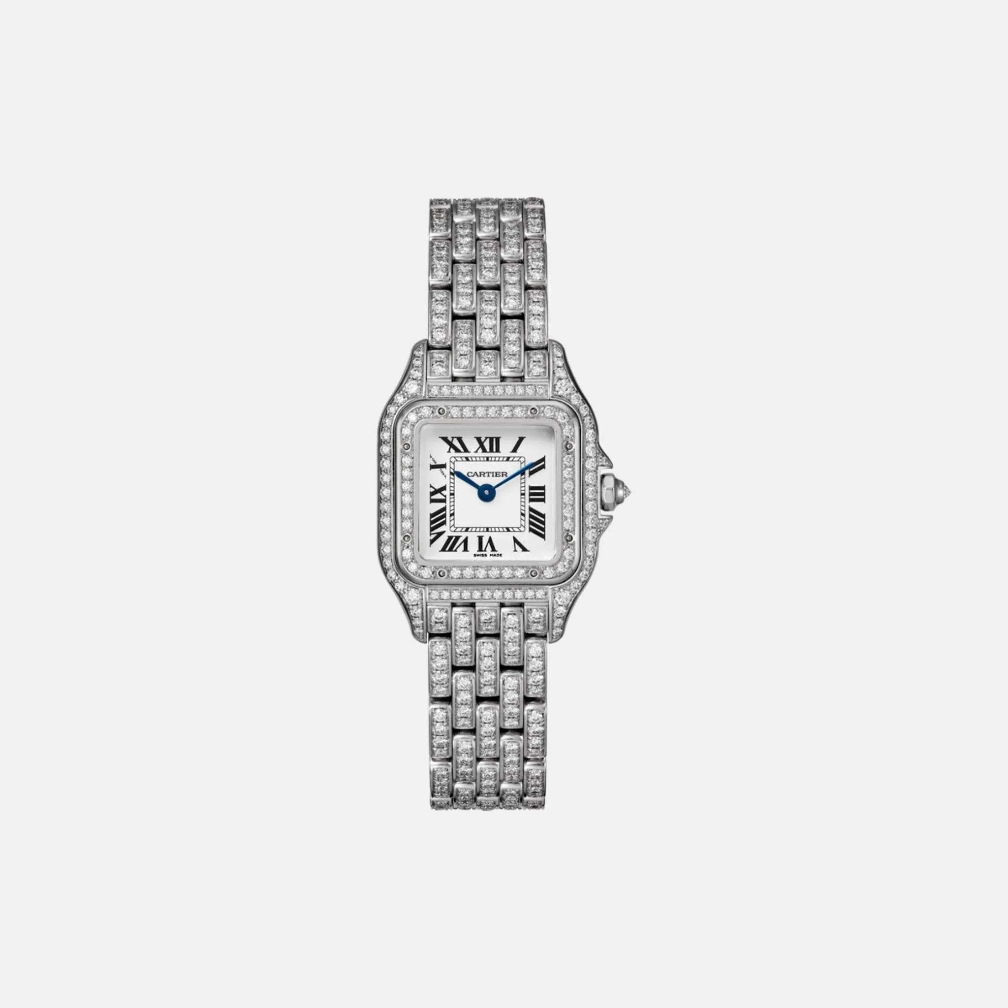 Panthere Small Model in Rhodium White Gold Diamond Set HPI01720
