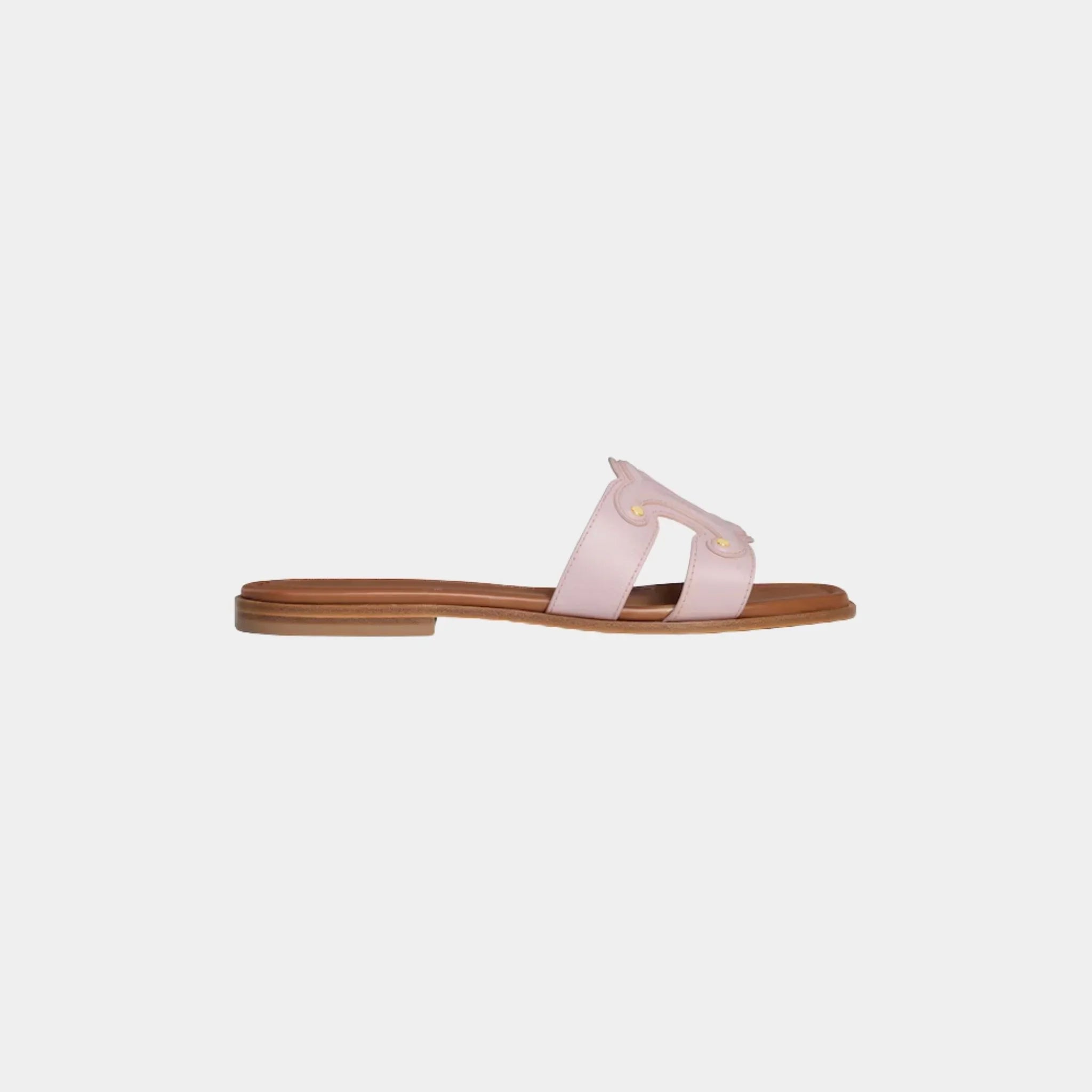 Celine Marina Mule in Calfskin, Pink, Side